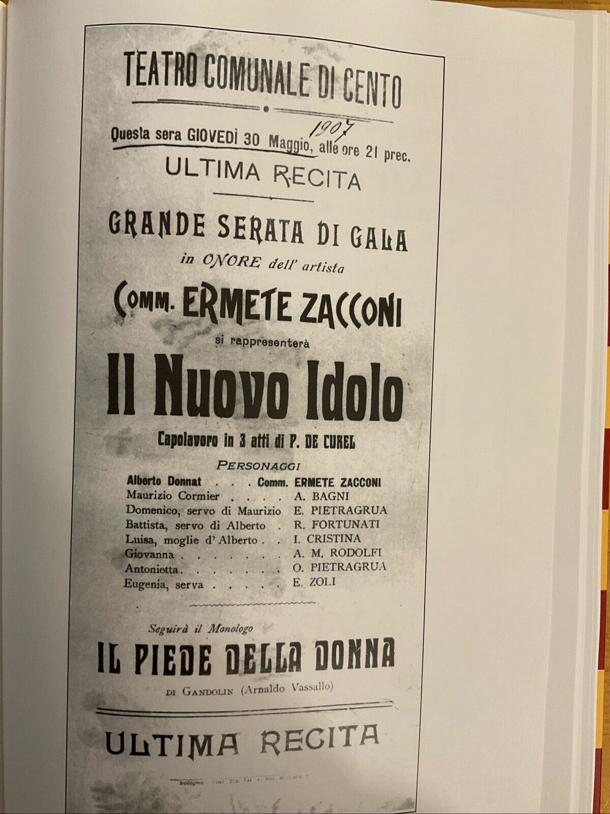 Comune Di Cento - Il Teatro E La Città, Teatro Comunale Giuseppe Borgatti ￼