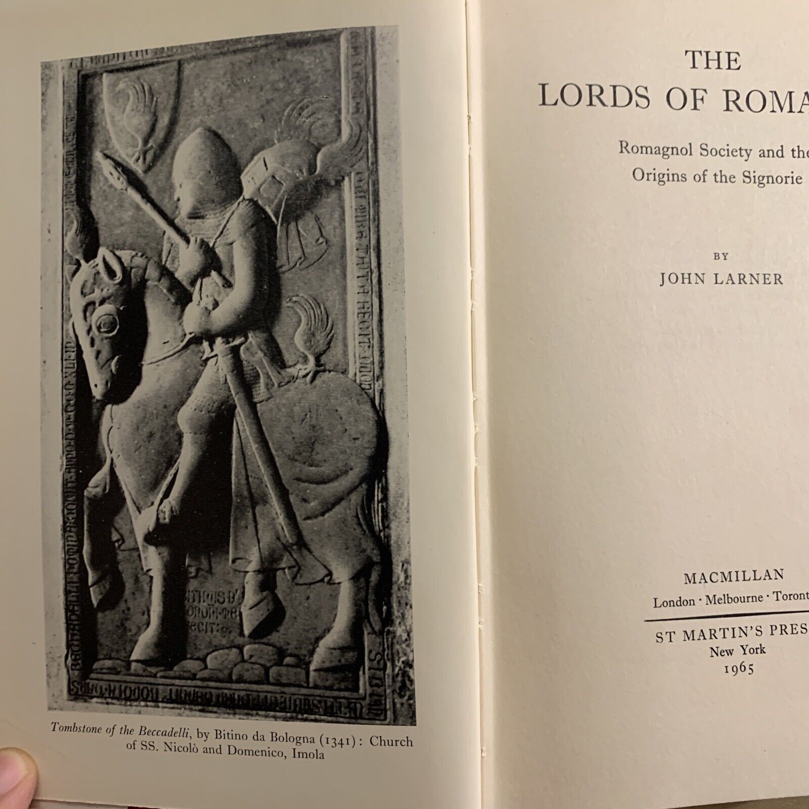THE LORDS OF ROMAGNA - ROMAGNOL SOCIETY and the origin of the signorie. Larner #