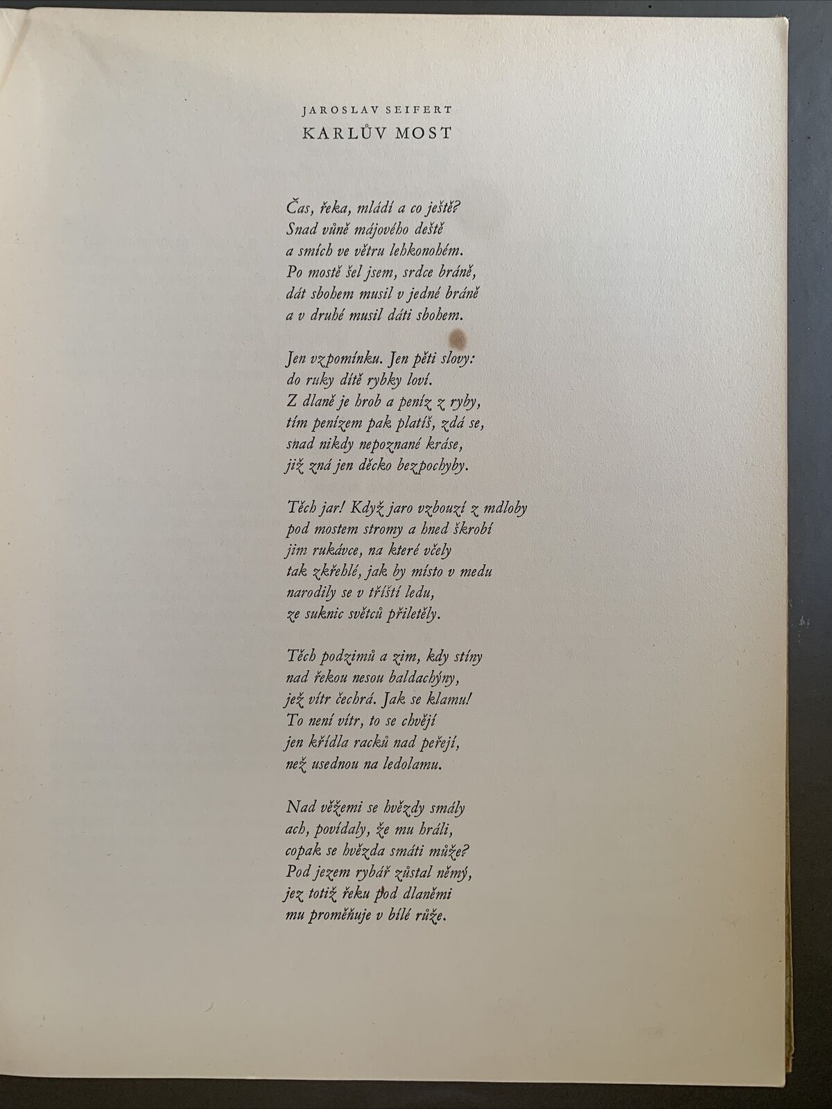 Karluv Most - Karel Holan. V. V. Å techa 1953