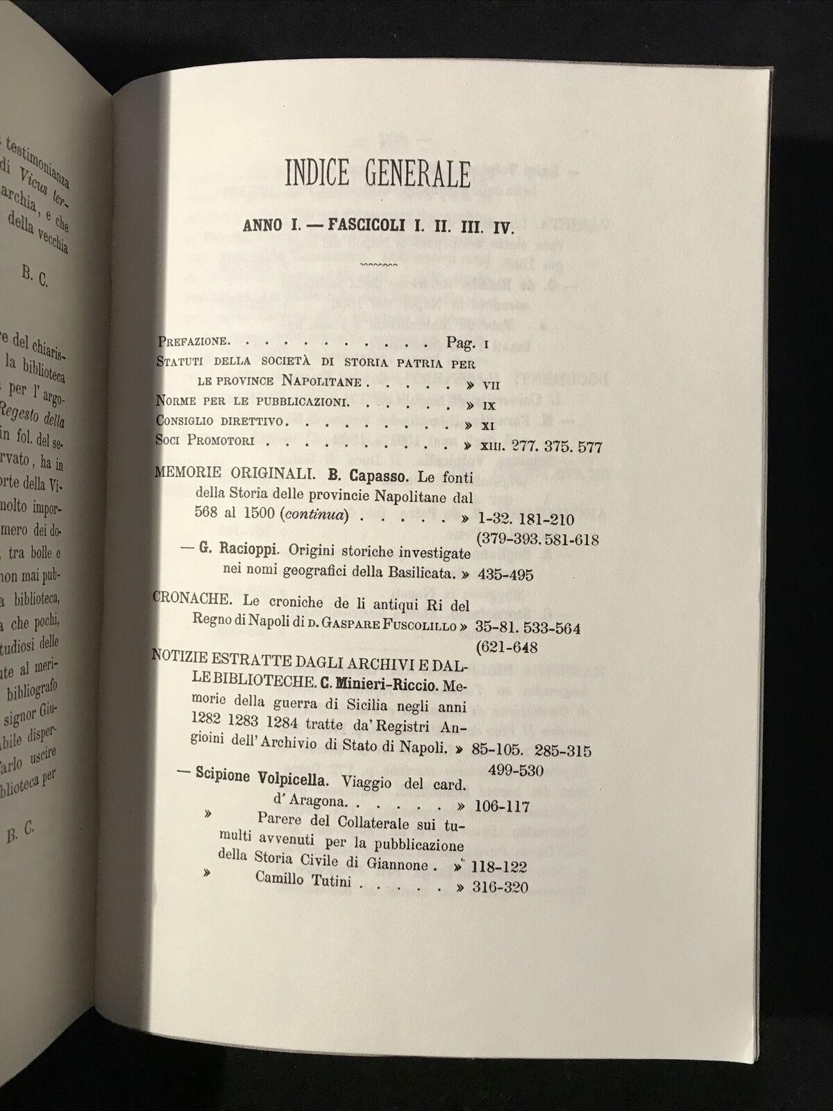 NAPOLI - ARCHIVIO STORICO PROVINCE NAPOLETANE, anno primo, A. Forni ristampa 