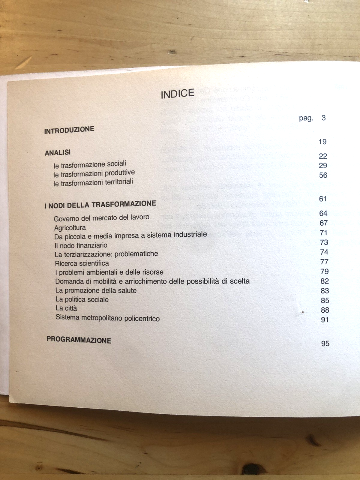 Linee per il quadro di riferimento del programma regionale di sviluppo 1982-'85