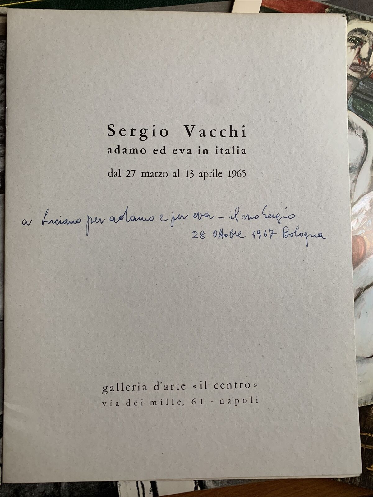 SERGIO VACCHI Adamo ed Eva in Italia, Il Centro Galleria d'Arte Napoli - 8 foto#