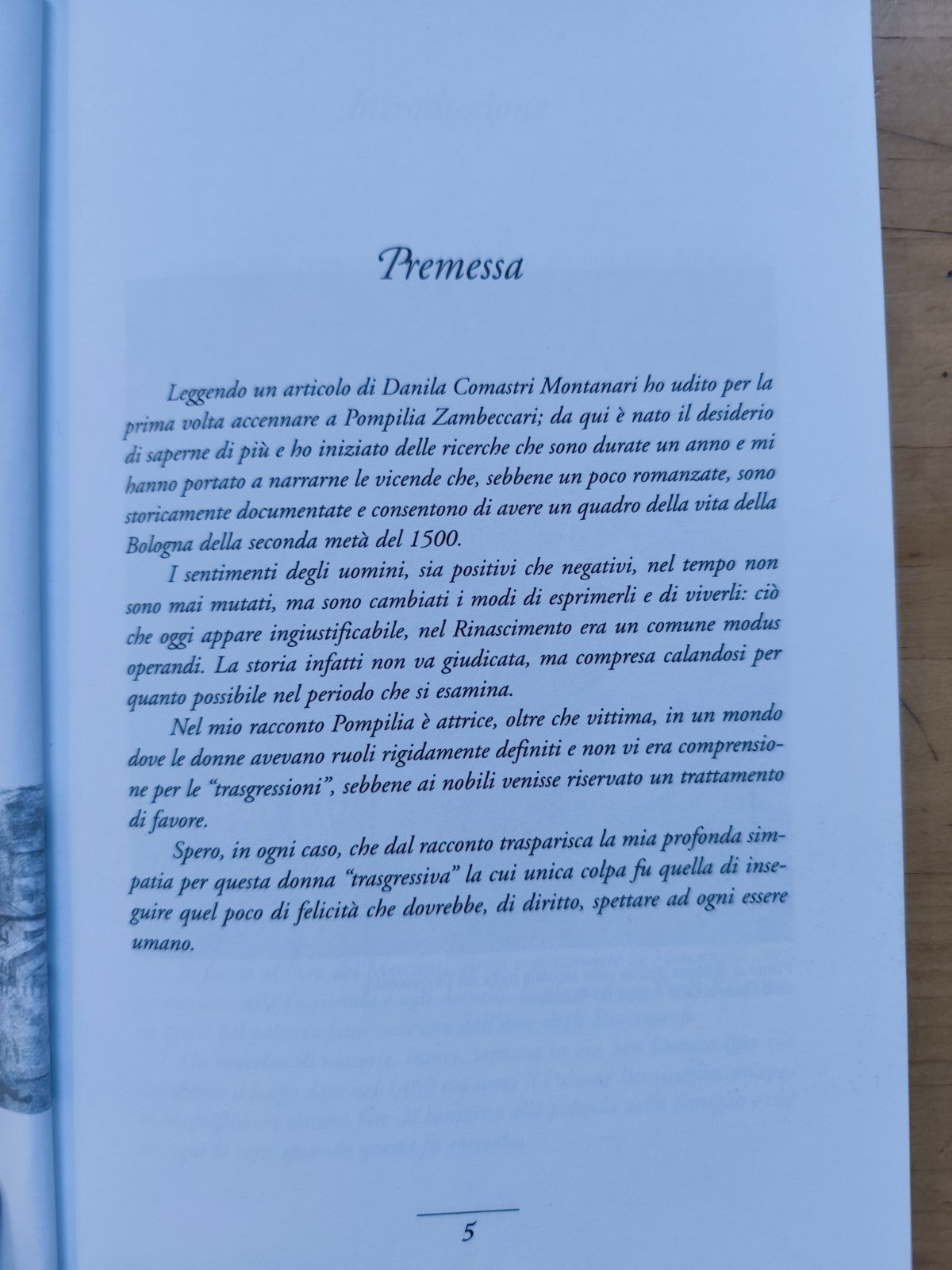 Pompilia Zambeccari, collana di storie bolognesi. Rossana Conte, Costa ed. 2006