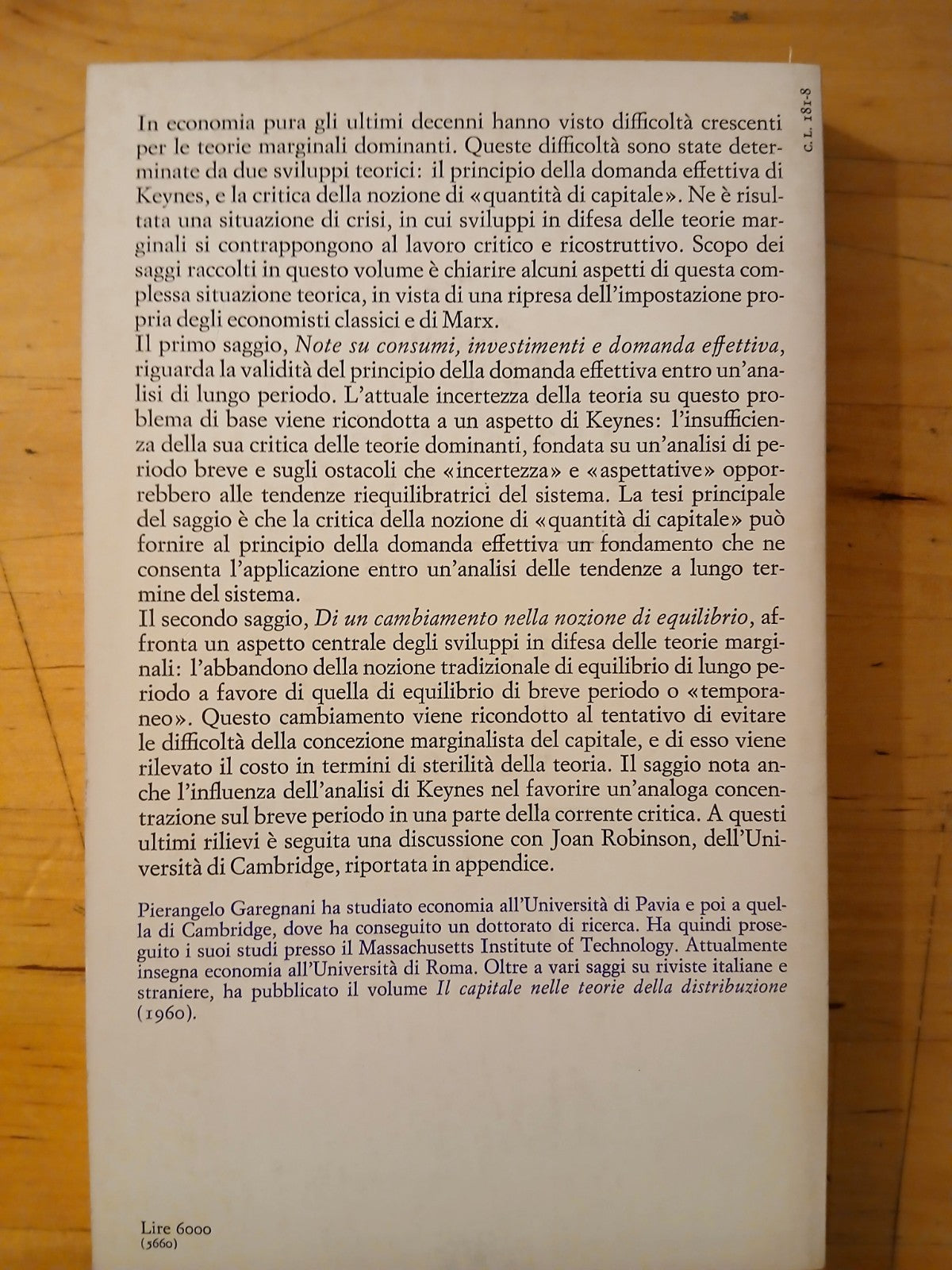 Valore e domanda effettiva - Garegnani. Einaudi Paperbacks 101 - 1979