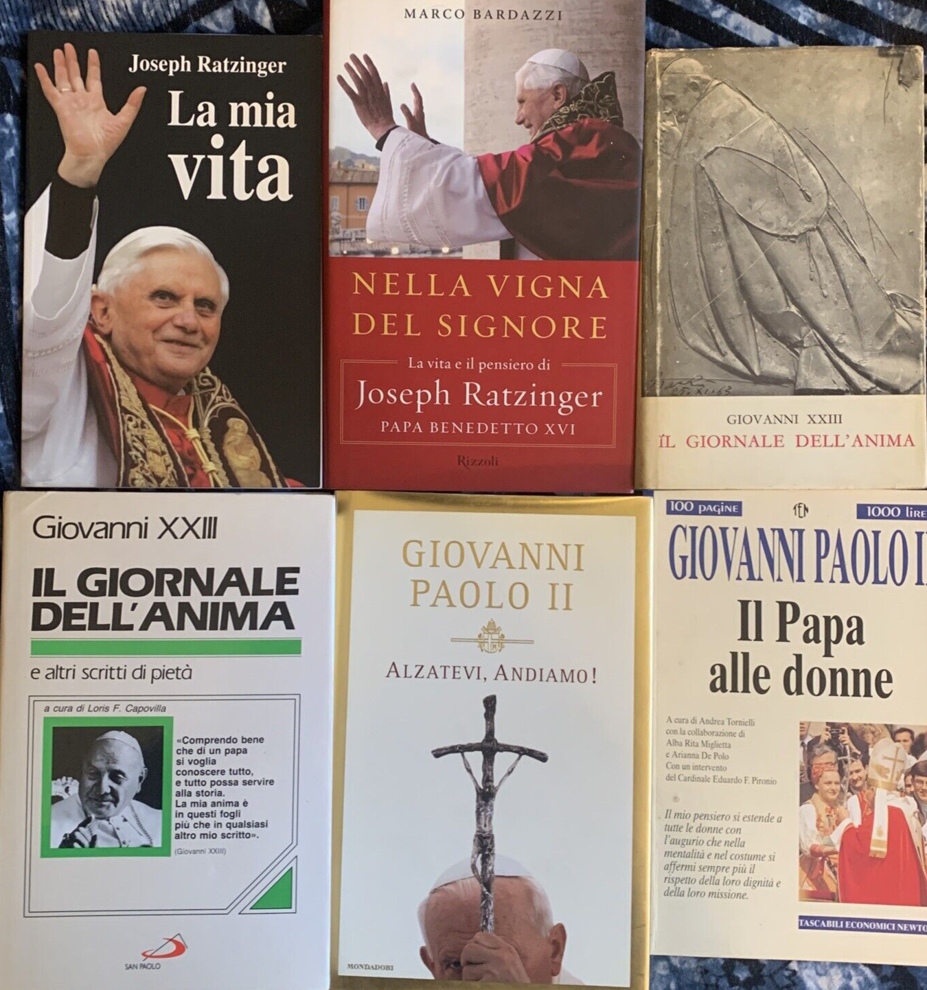 JOSEPH RATZINGER - GIOVANNI XXIII - GIOVANNI PAOLO II.  6 libri venduti insieme