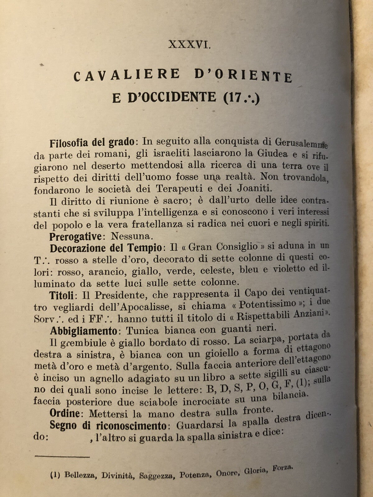 Il libro dei rituali del rito scozzese antico accettato, Salvatore Farina 1946
