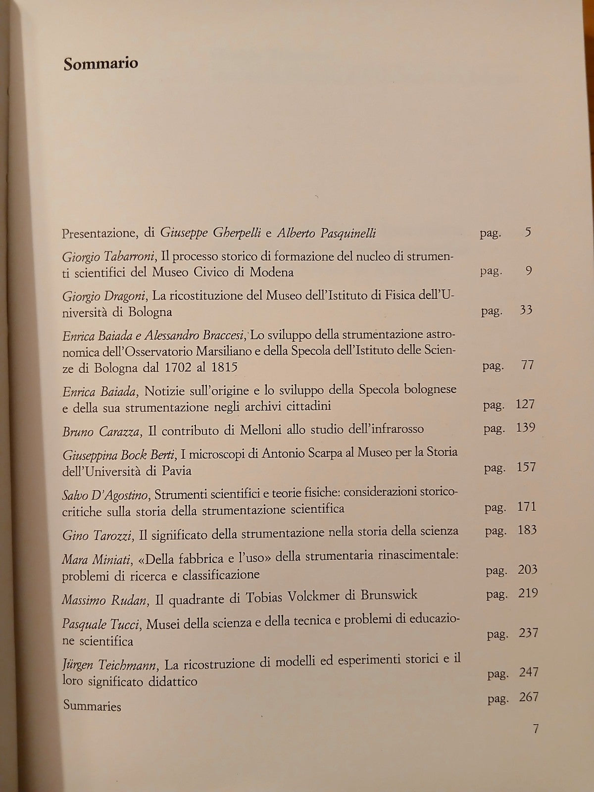 Gli strumenti nella storia e nella Filosofia della scienza - Gino Tarozzi  1983