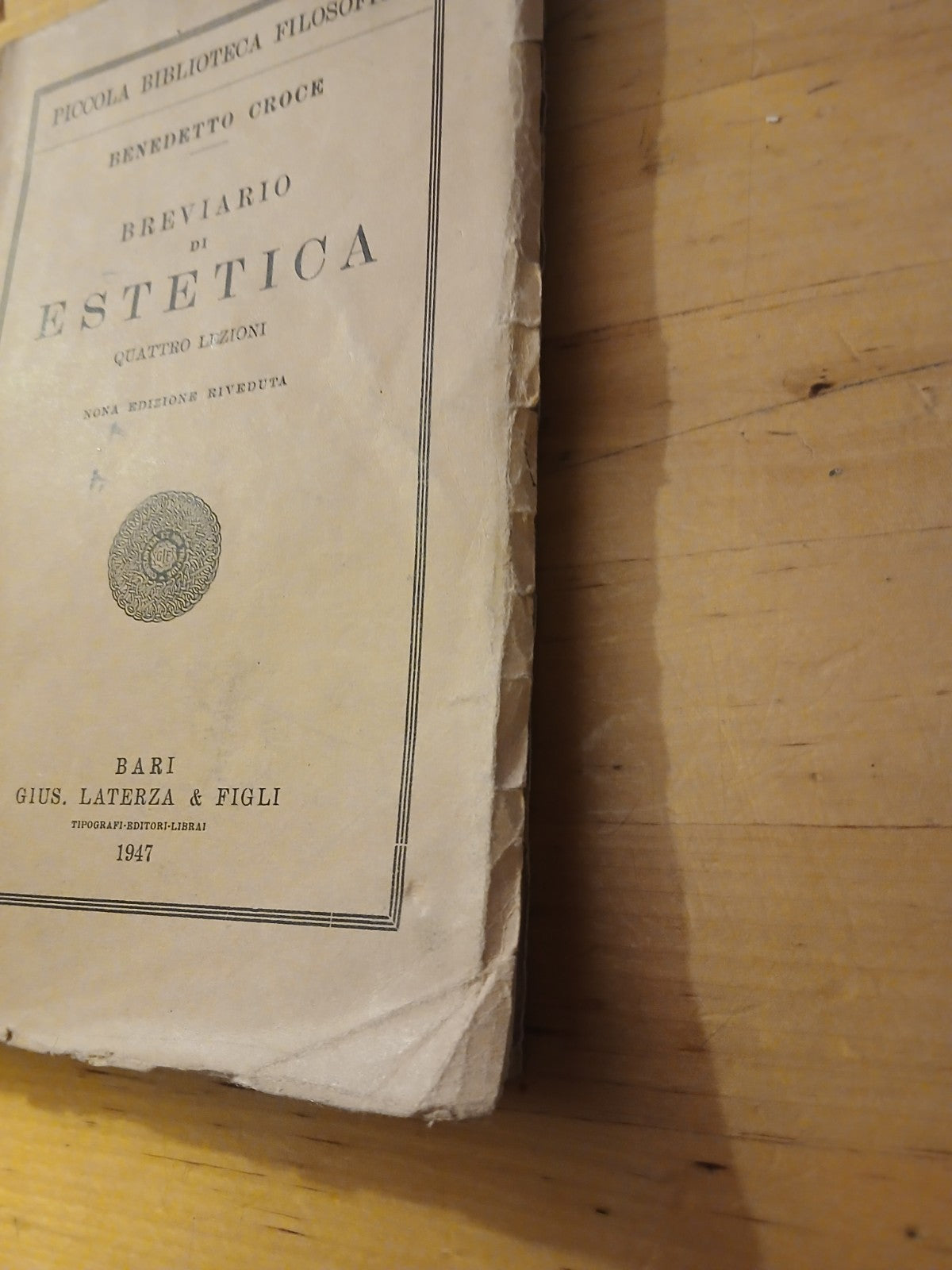 Breviario di estetica - Biblioteca Filosofica, Benedetto Croce 1947 - Filosofia