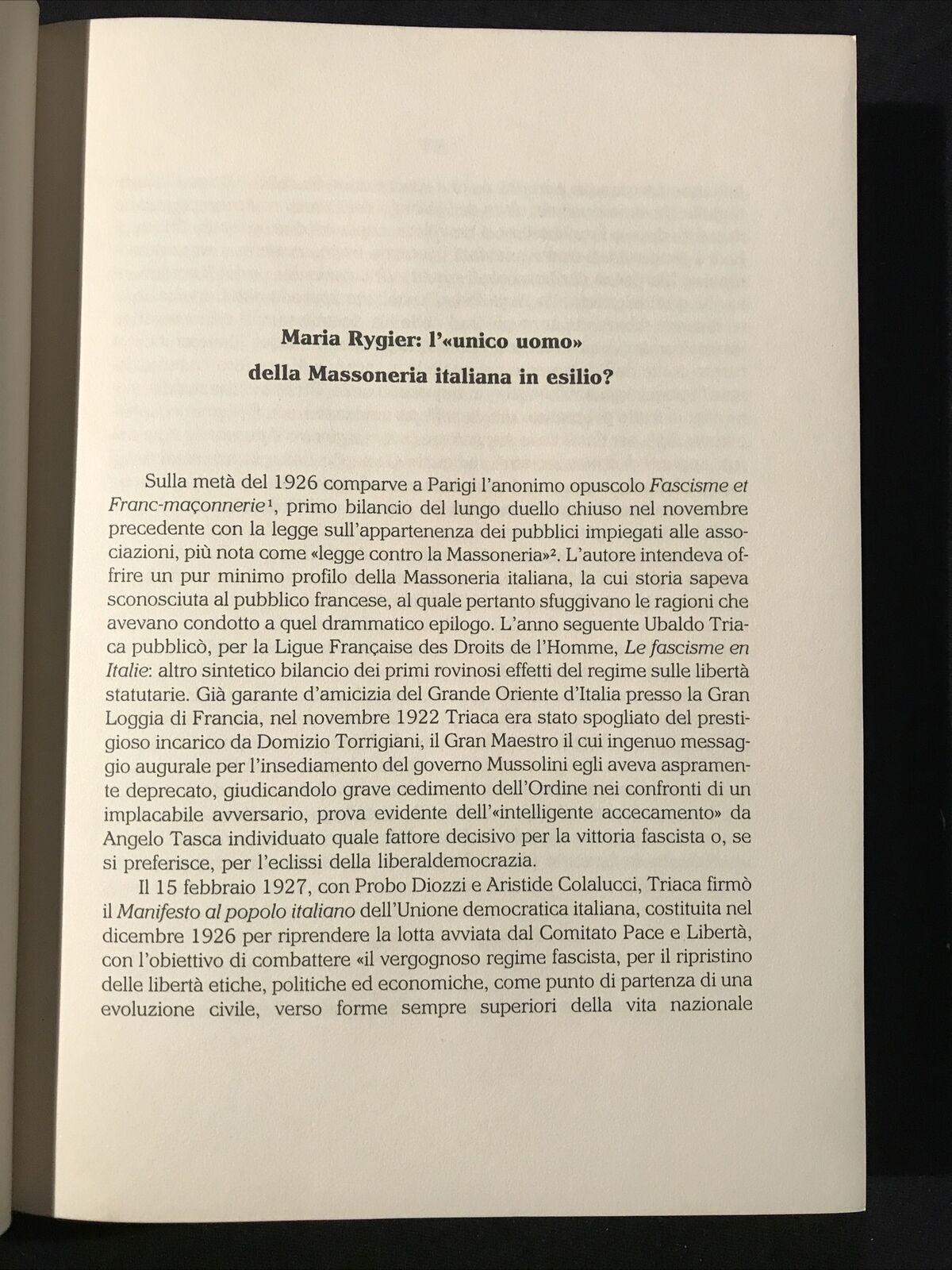 La franc-maçonnerie italienne devant la guerre . . Maria Rygier ARNALDO FORNI ED