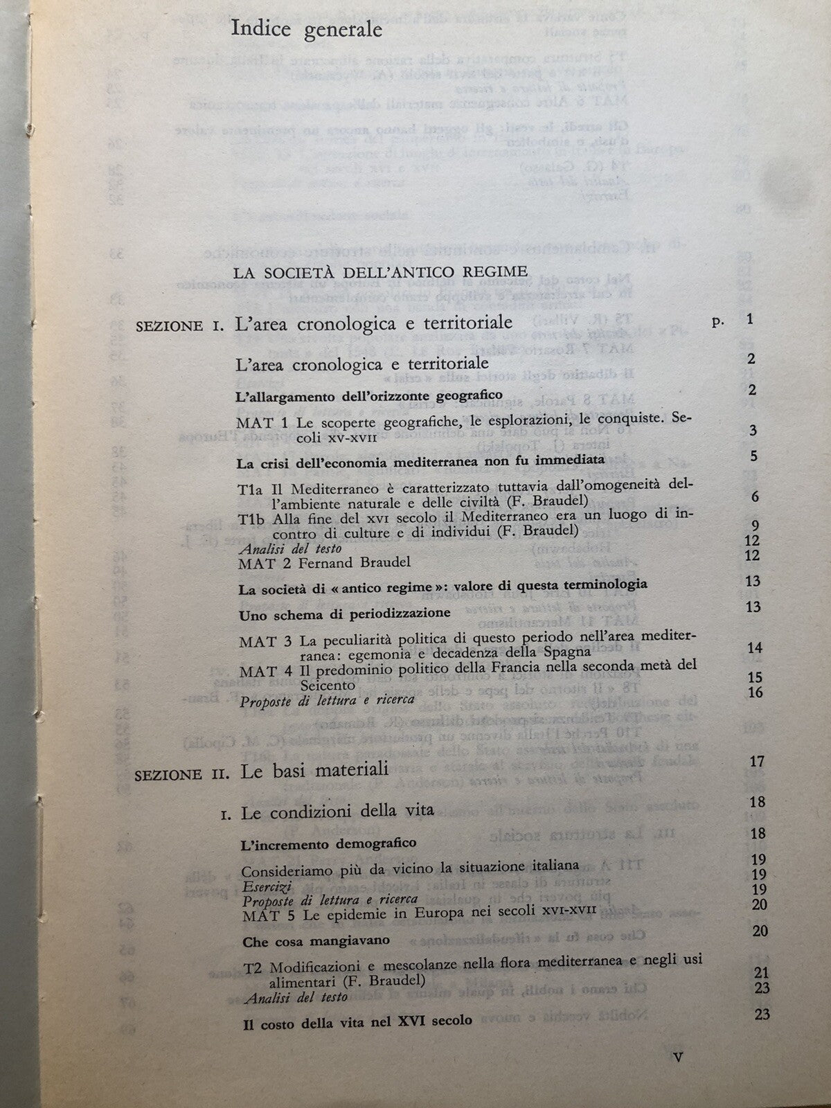 Il materiale e l'Immaginario vol. 5 La società dell'antico regime. Loescher ed.