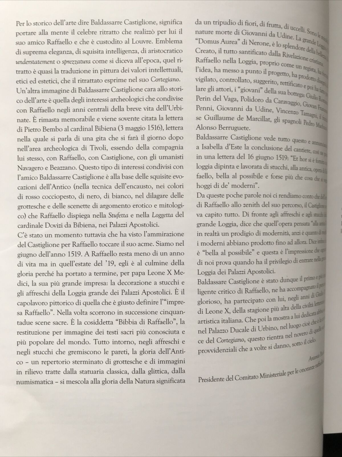 BALDASSARRE CASTIGLIONE E RAFFAELLO volti e momenti della vita di corte. Sgarbi