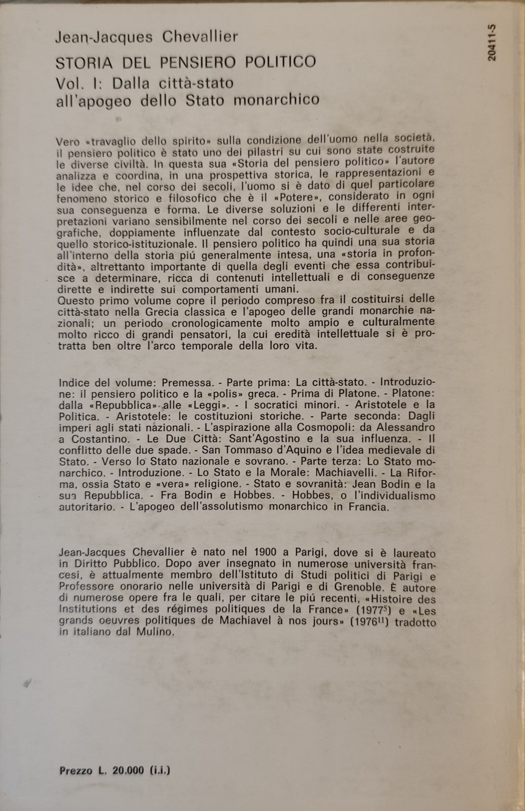 Storia Del Pensiero Politico - Chevallier 1 Dalla Cittá Stato All'apogeo Dello