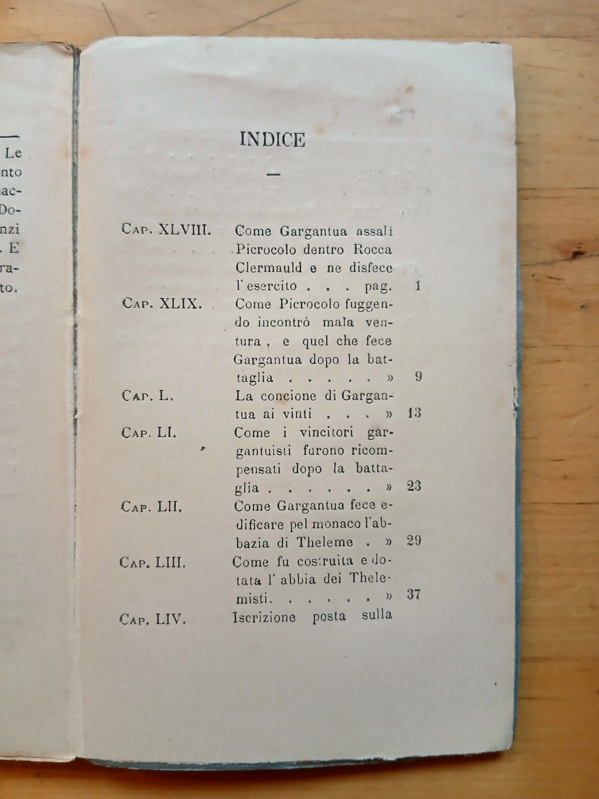Le opere di Francesco Rabelais - volume quarto. Janunculus - Eschena ed. 1887