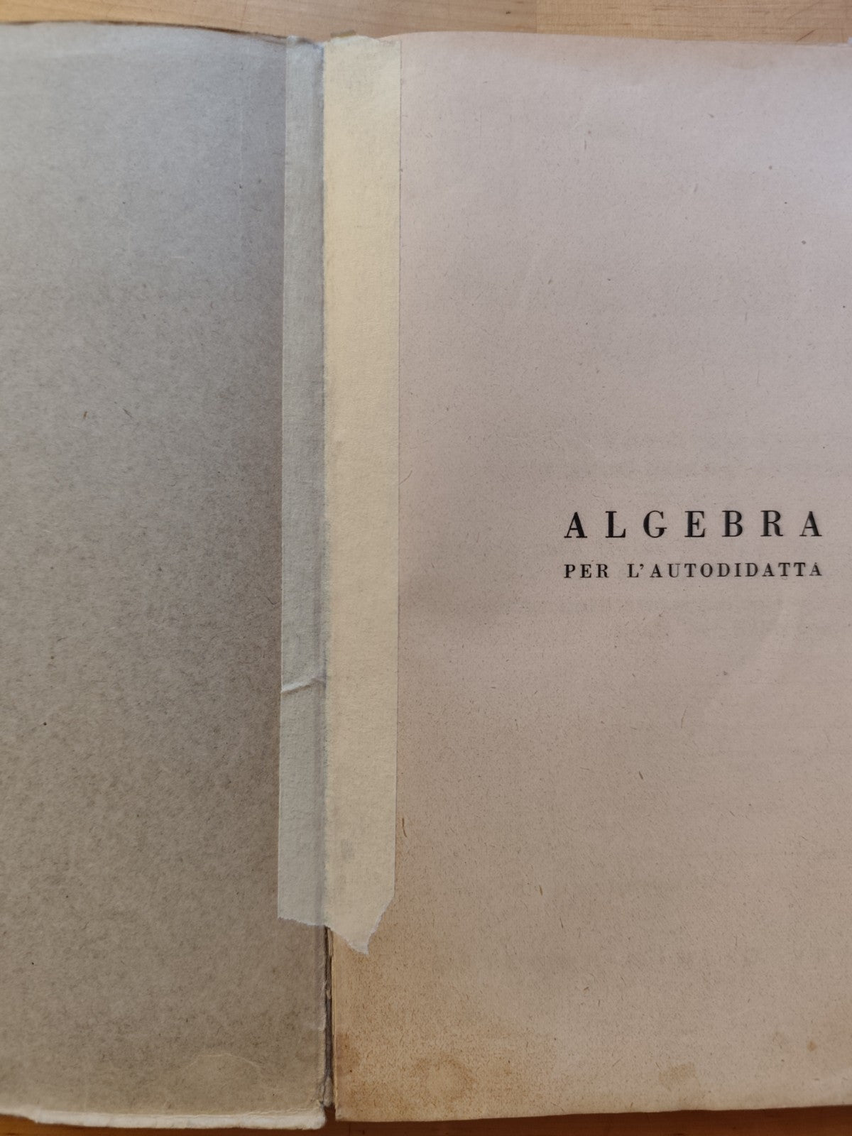 Algebra per l'autodidatta, Nilo Giappichelli - Giulio Vannini editore 1941