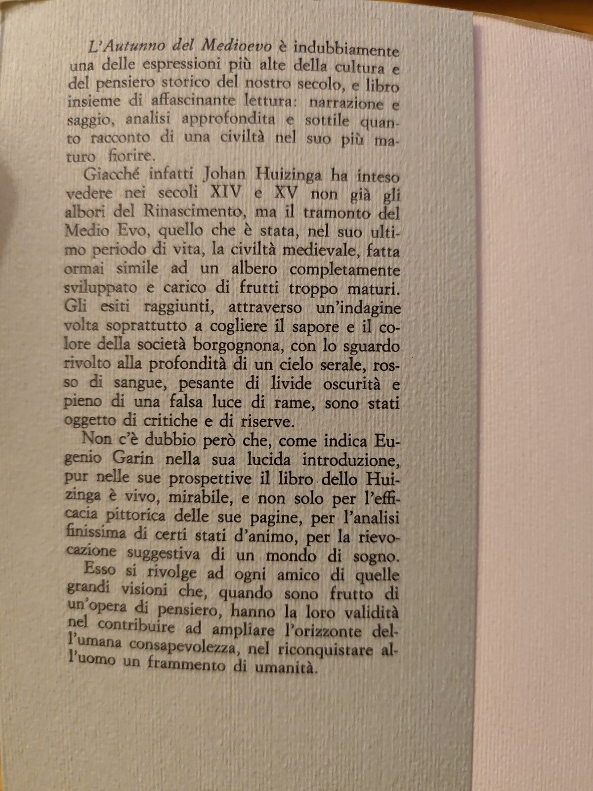 L'autunno del medioevo - Johan Huizinga - Sansoni 1978