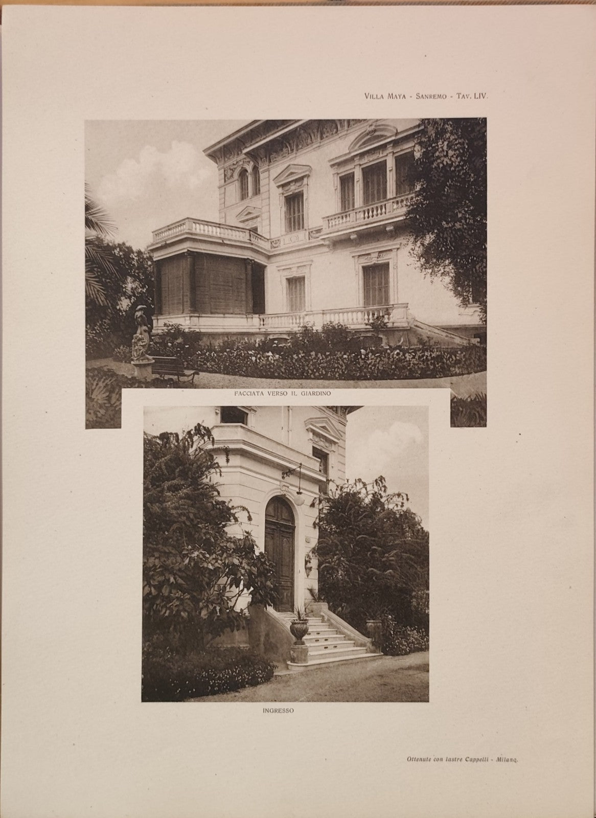 Ville e Castelli d'Italia, Riviera Ligure, Vittorio Cicala 1917, Gustavo Modiano