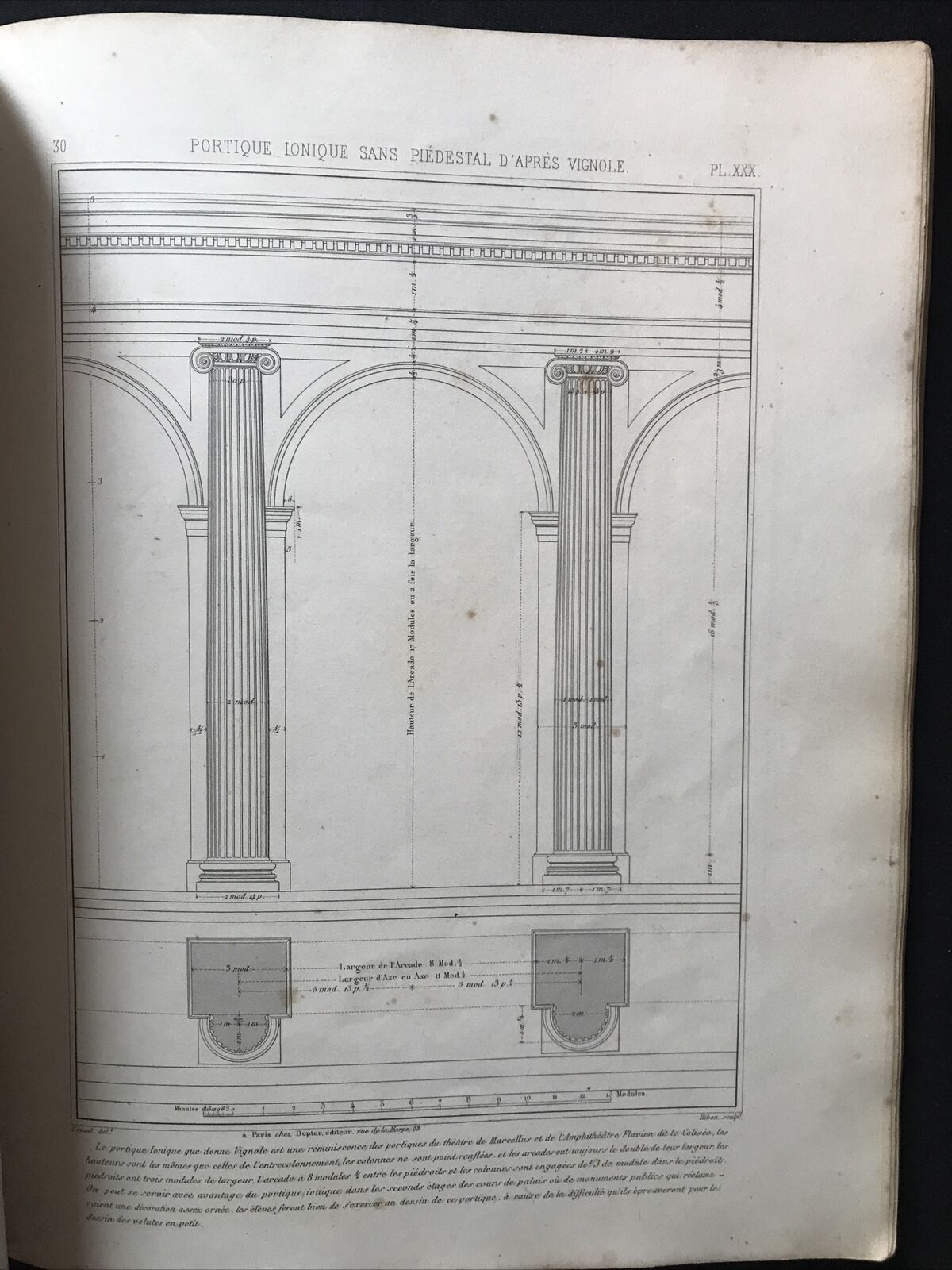 Traité élementaire pratique D'ARCHITECTURE étude cinq ordres, LEVEIL, Dopter cie