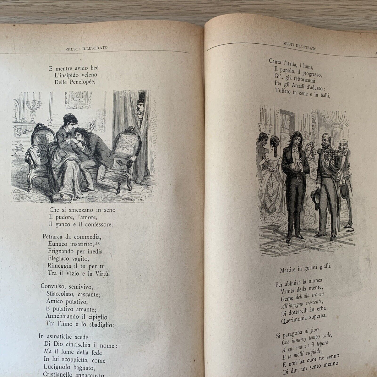 POESIE DI GIUSEPPE GIUSTI, illustrate da Adolfo Matarelli. Aliprandi editore #