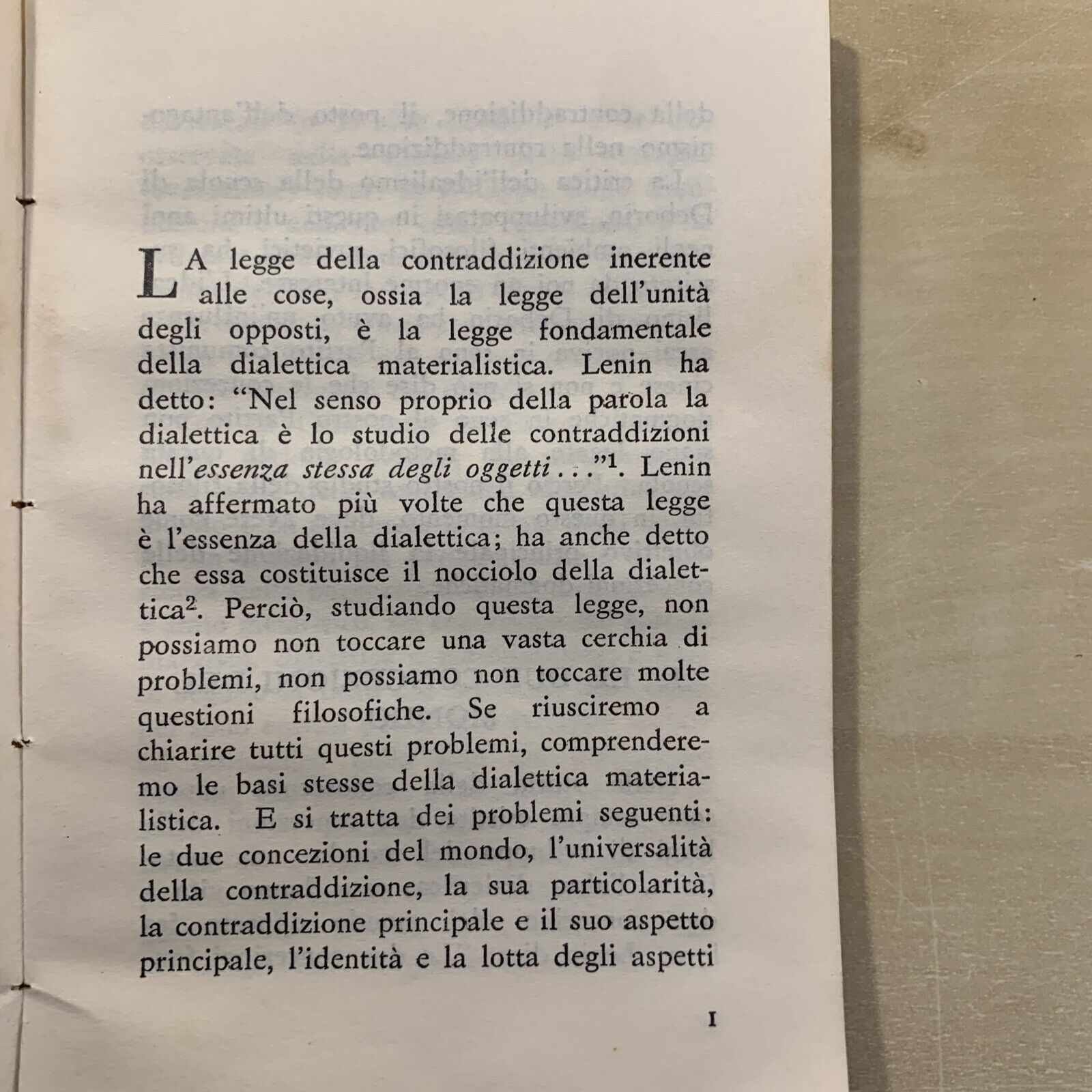 MAO TSE-TUNG, Sulla contraddizione 1968 prima edizione #