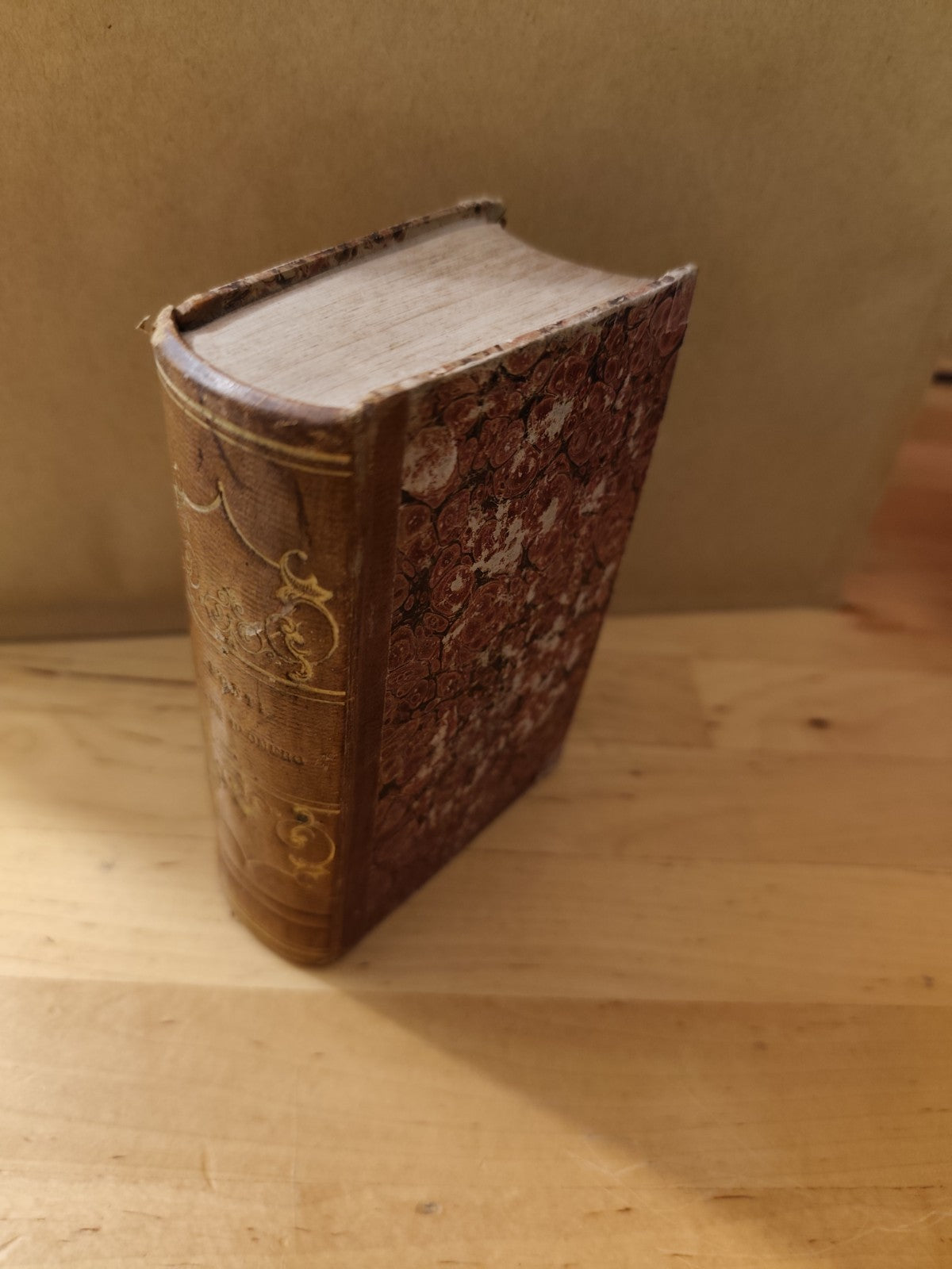 Iliade di Omero - tradotta da Vincenzo Monti - 1829 tascabile rilegatura pelle