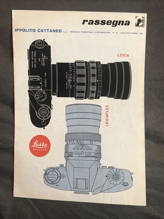 RASSEGNA, IPPOLITO CATTANEO rivista - N. 31, 1966 sett. - Fotografia strumenti