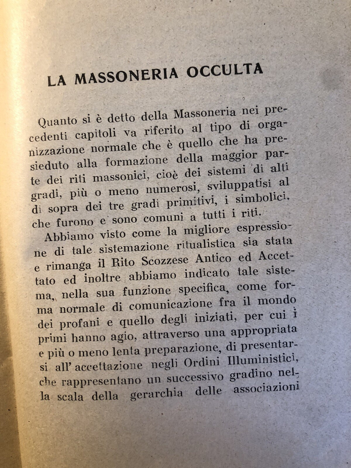 Che cos'è veramente la Massoneria - William Anceschi 1946 Partenopea editrice