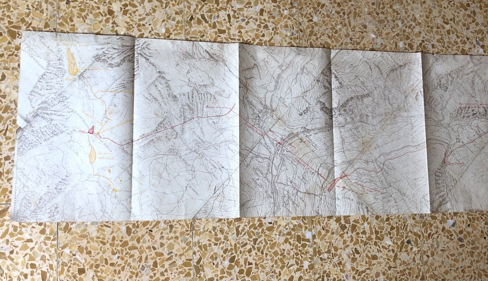 Cartografia ferrovie anni 1910 ca. BARDONECCHIA MELEZET LES GRANGES MILLAURES