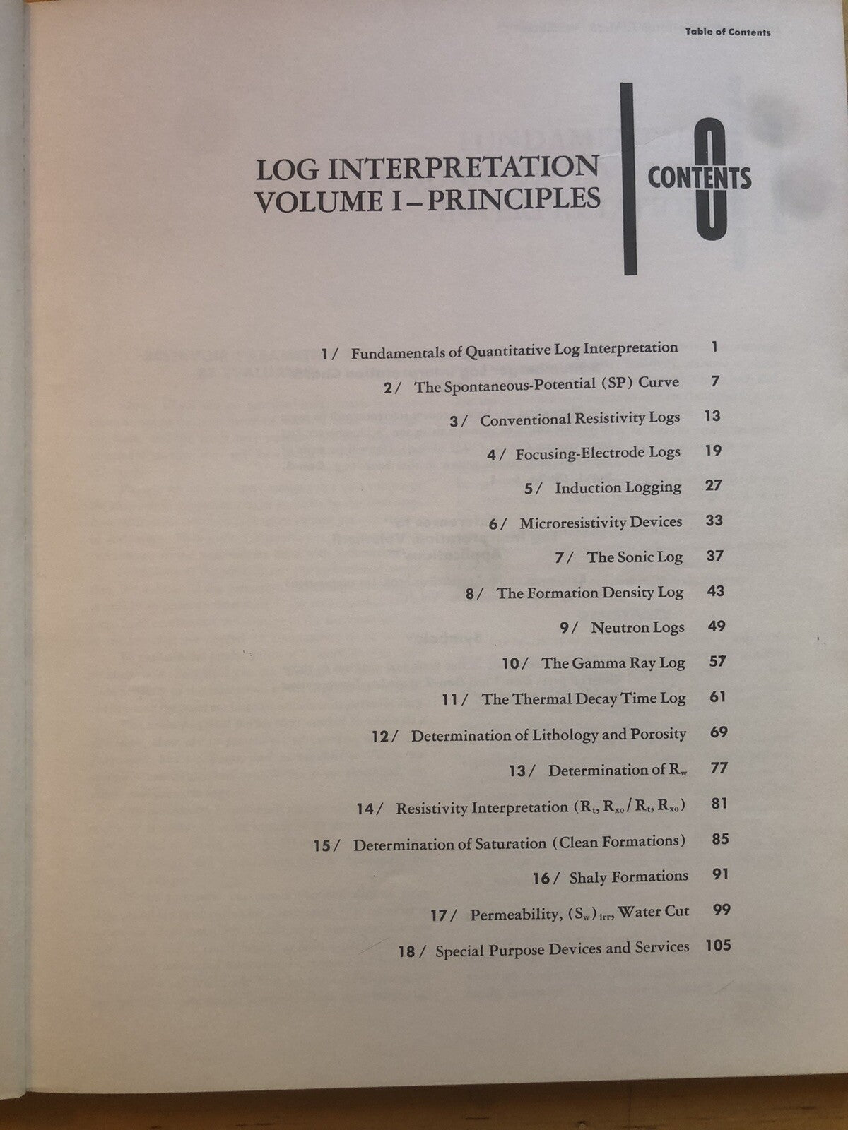 Schlumberger log interpretation - volume 1, principles 1972 edition, New York