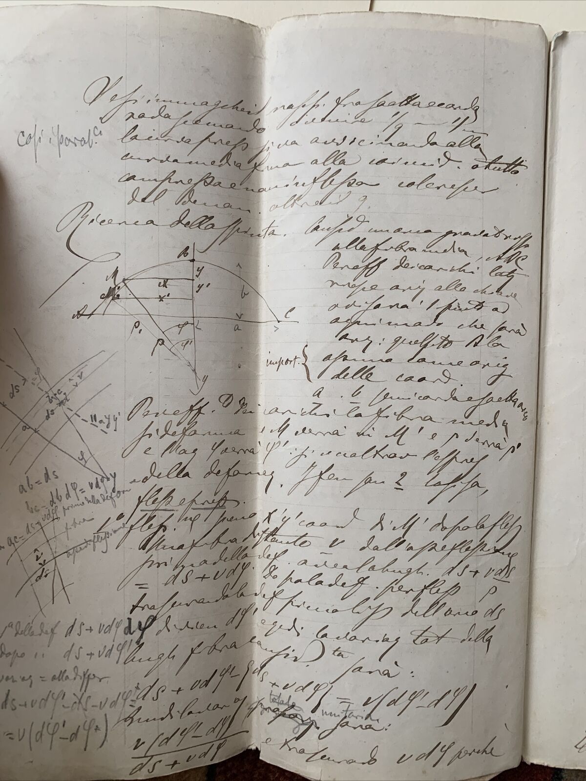 CELESTE CLERICETTI, appunti manoscritti di uno studente UNIVERSITÀ PAVIA 1875 #