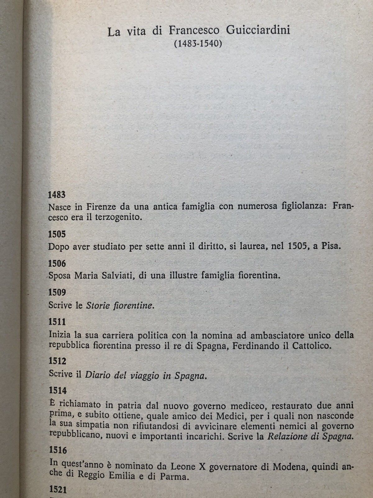 Storia d'Italia Francesco Guicciardini, 3 vol. Mondadori 1975