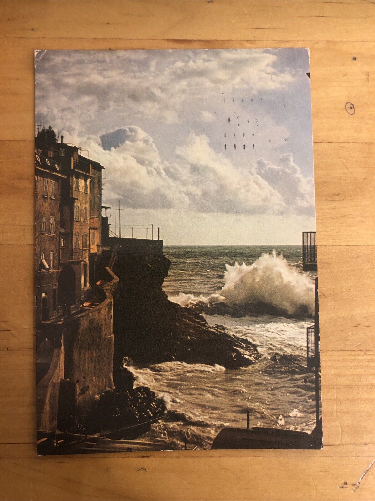 CARTOLINA LE CINQUE TERRE RIOMAGGIORE VIAGGIATA 1981