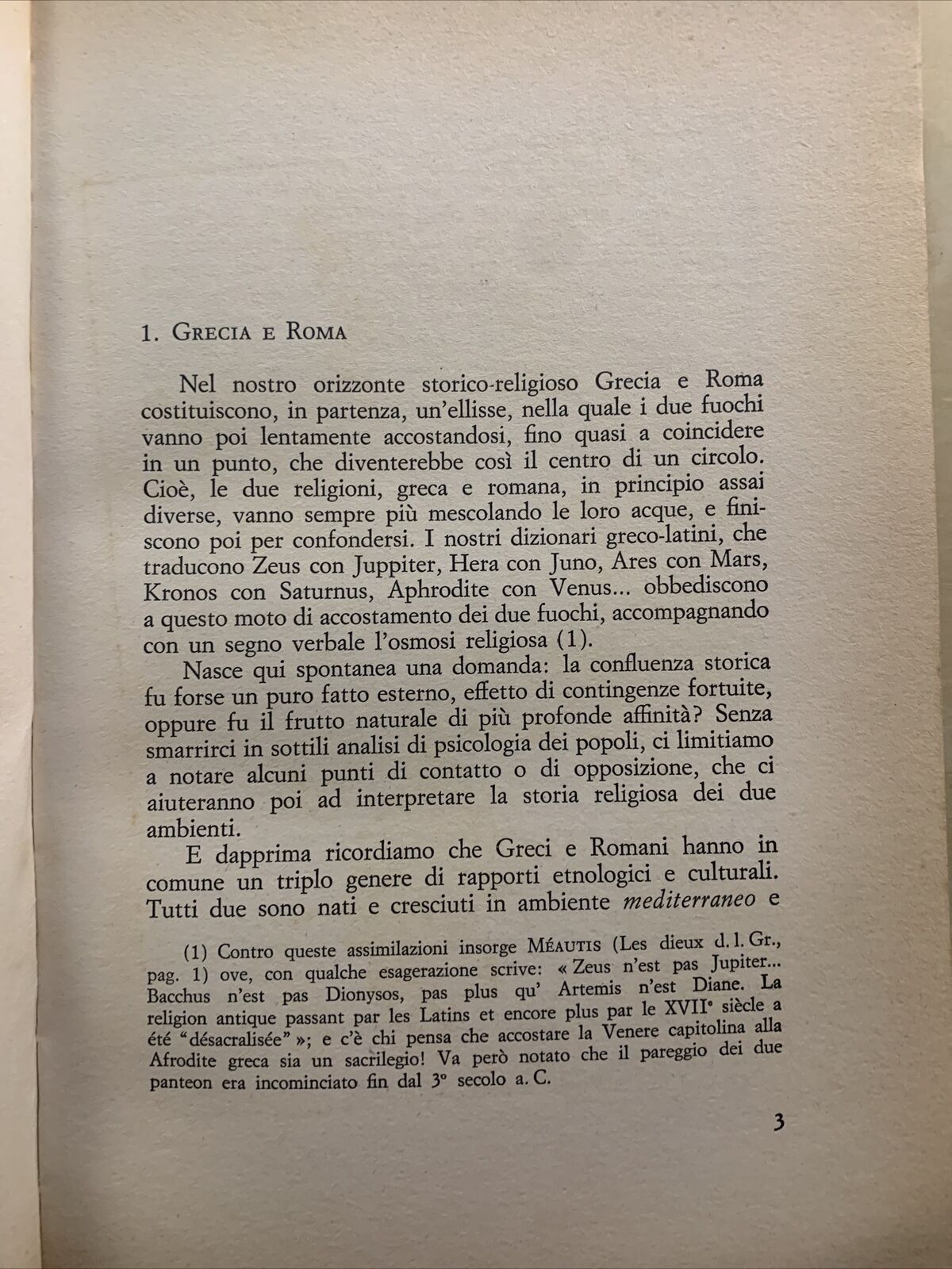 Grecia e Roma nella storia delle religioni. Giuseppe Graneris. Pontificia 1970