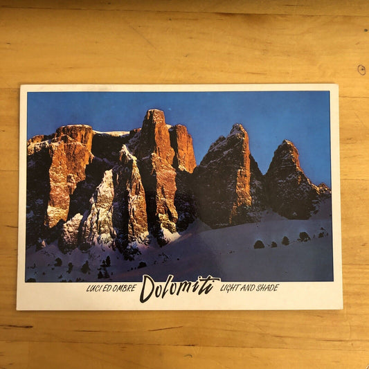 CARTOLINA - DOLOMITI TORRI DELLA SELLA  -  VIAGGIATA