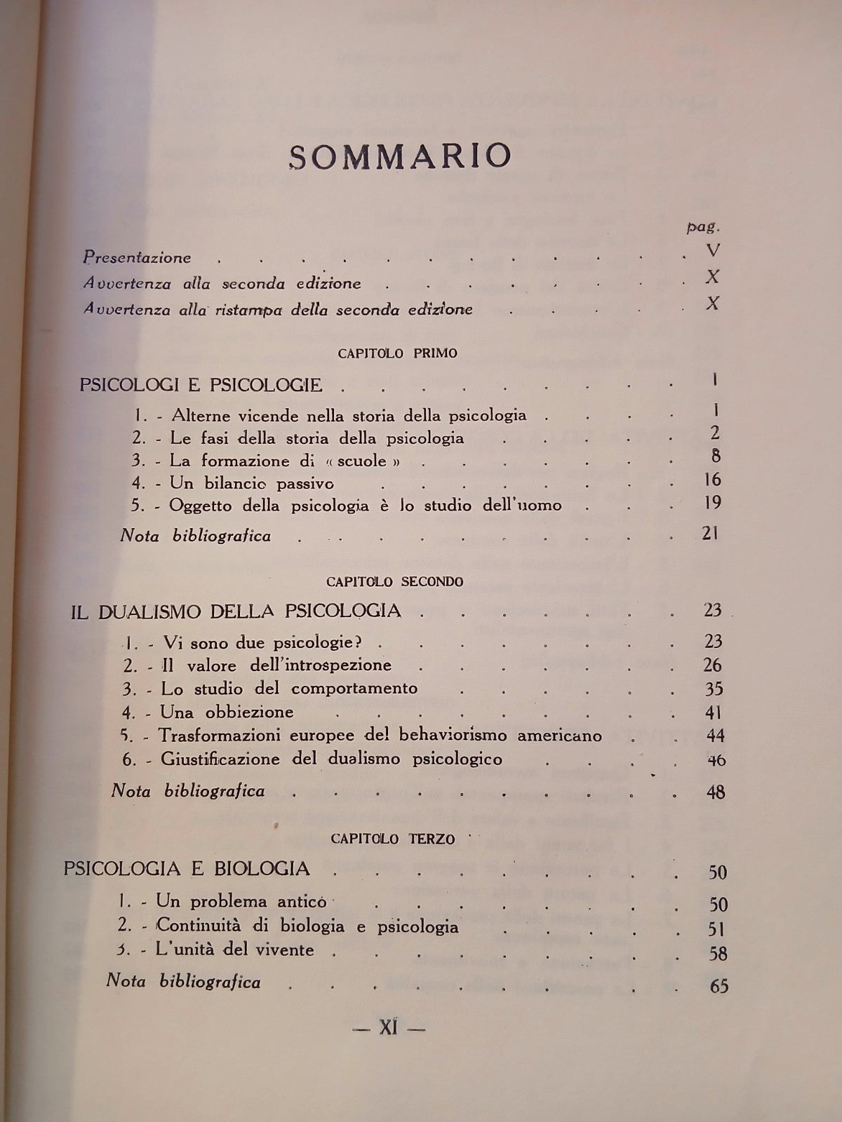 Introduzione alla psicologia - Gemelli, Zunini - Vita e Pensiero 1954