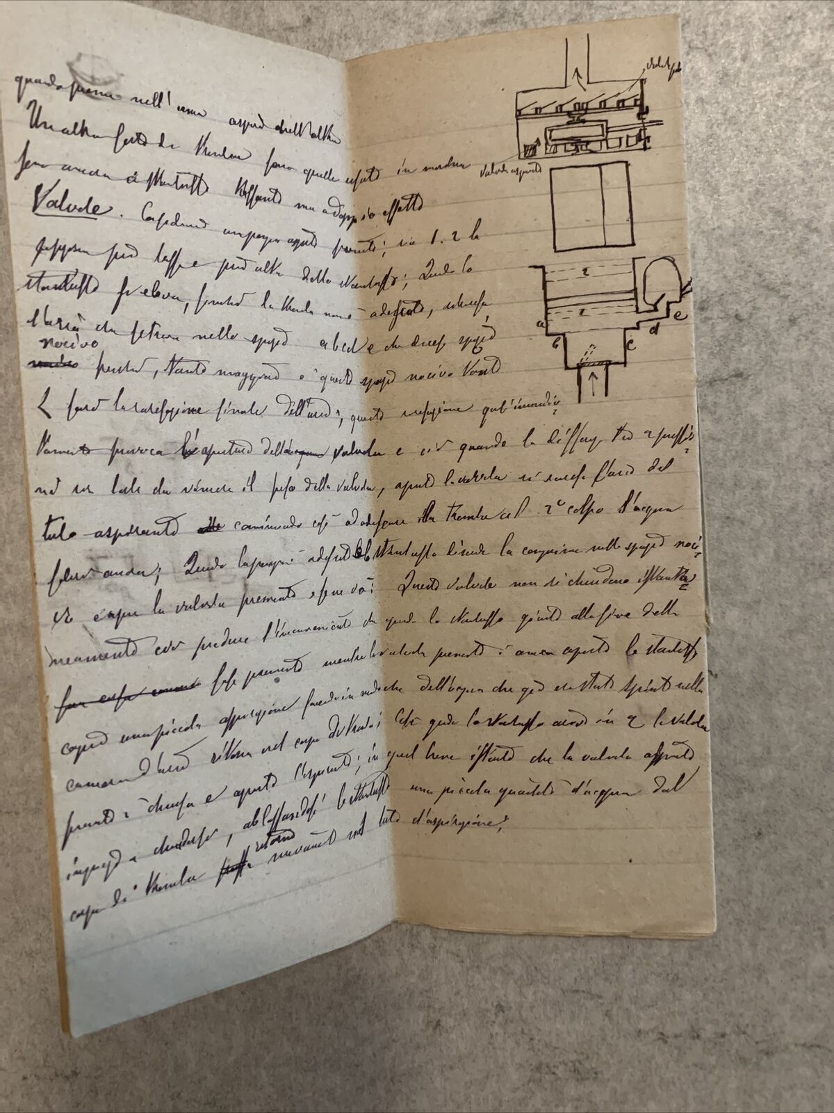 ANTICO MANOSCRITTO DI MECCANICA REAZIONALE 1870 circa #