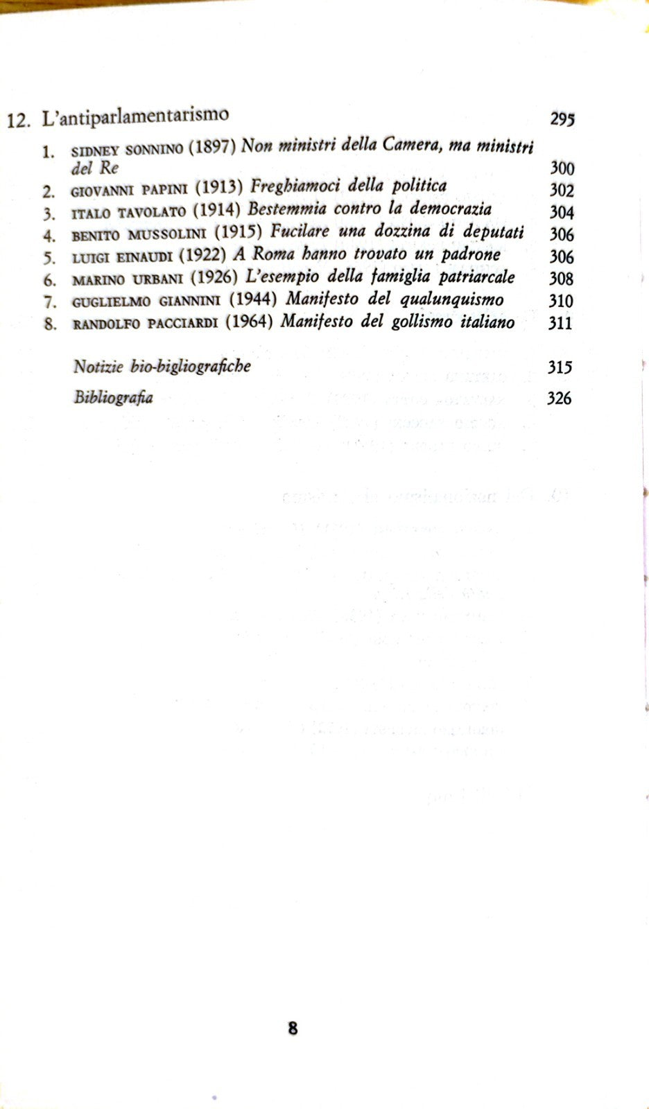 Reazionaria antologia della destra Italiana, Piero Meldini, Guaraldi 1973