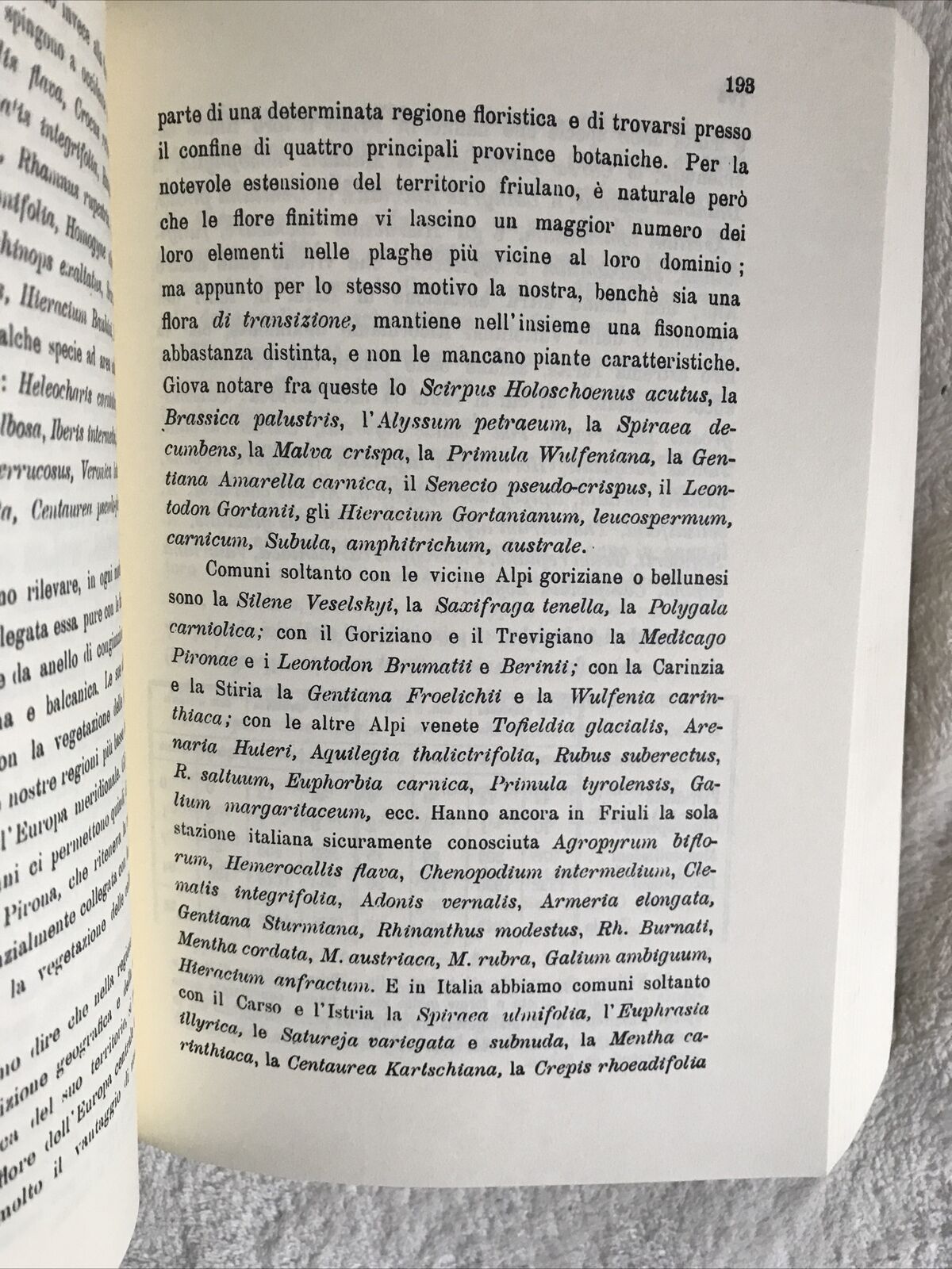 La flora friulana Luigi Michele  Gortani Arnaldo Forni editore CARNIA FRIULI 