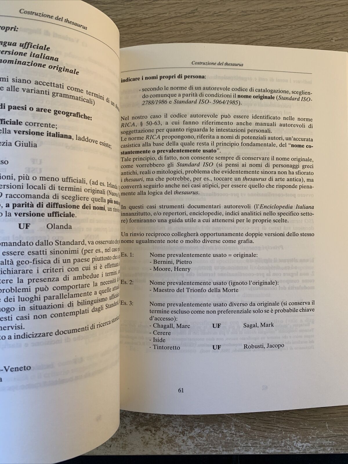 Come costruire un Thesaurus, Marisa Trigari, Franco Cosimo Panini 1992