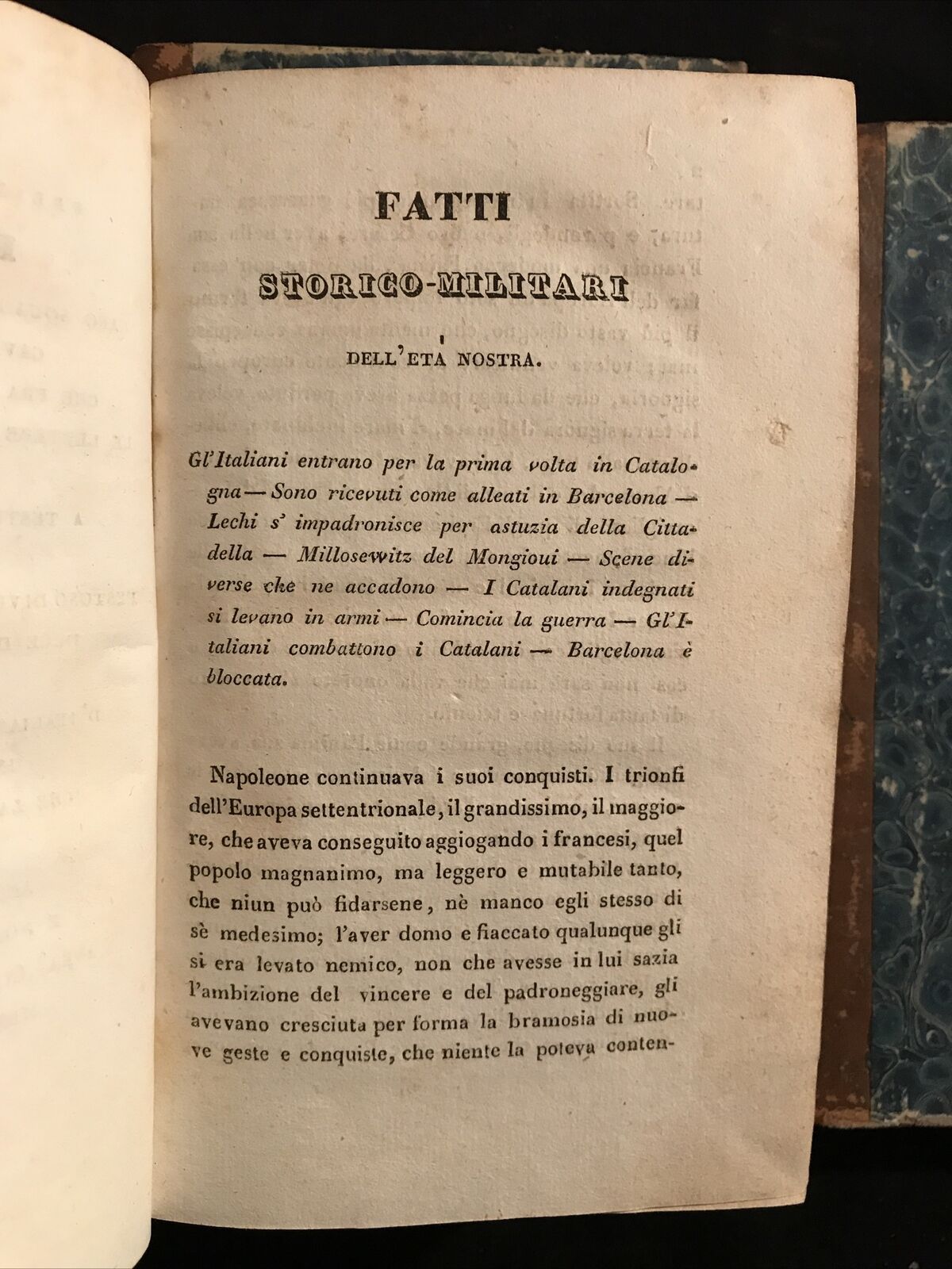 FATTI STORICO-MILITARI dell'età nostra, Antonio Lissoni, 5 vol. 1837-38-39-40-43