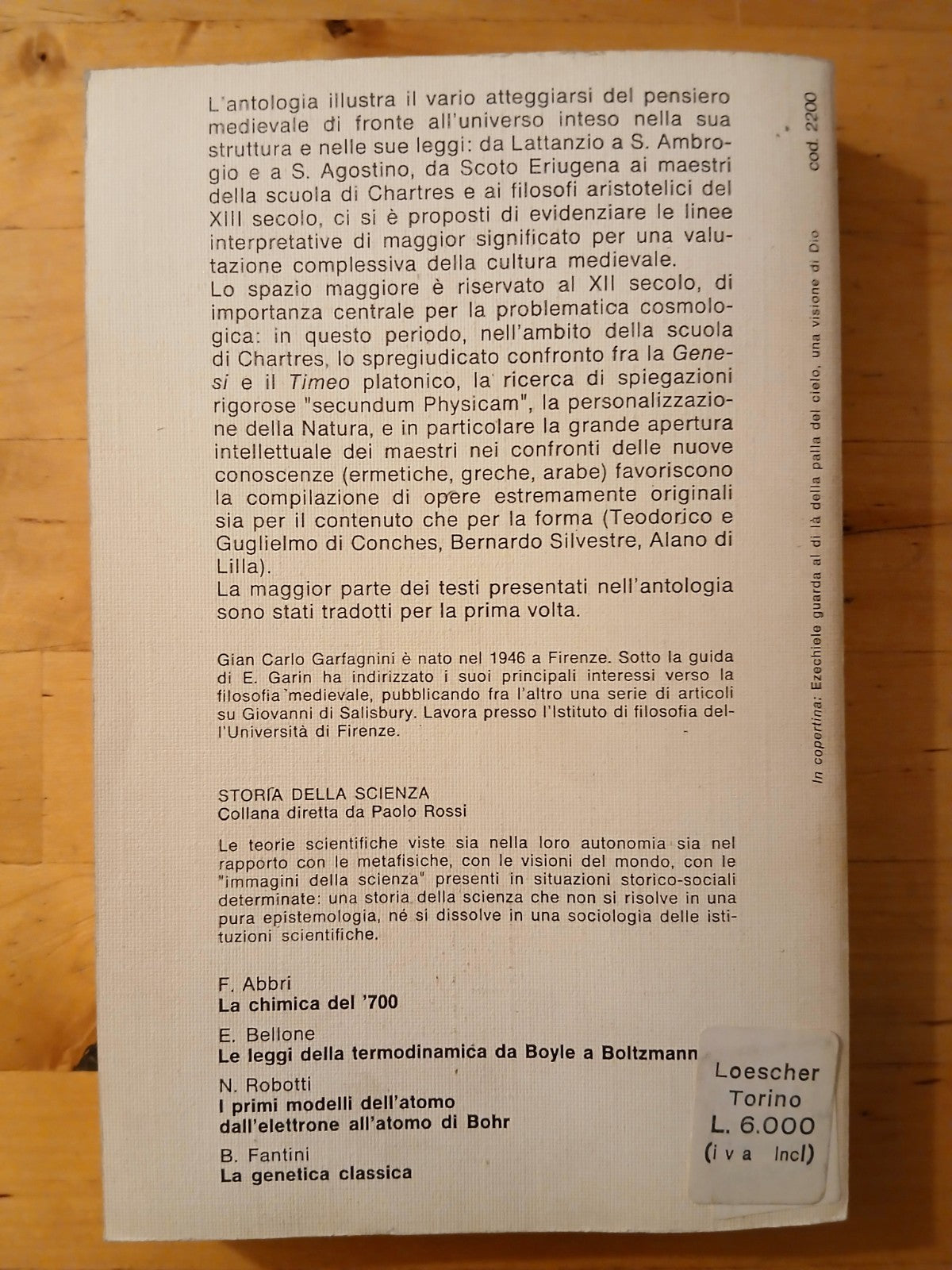 Cosmologie Medievali - Gian Carlo Garfagnini - Loescher ed. 1978
