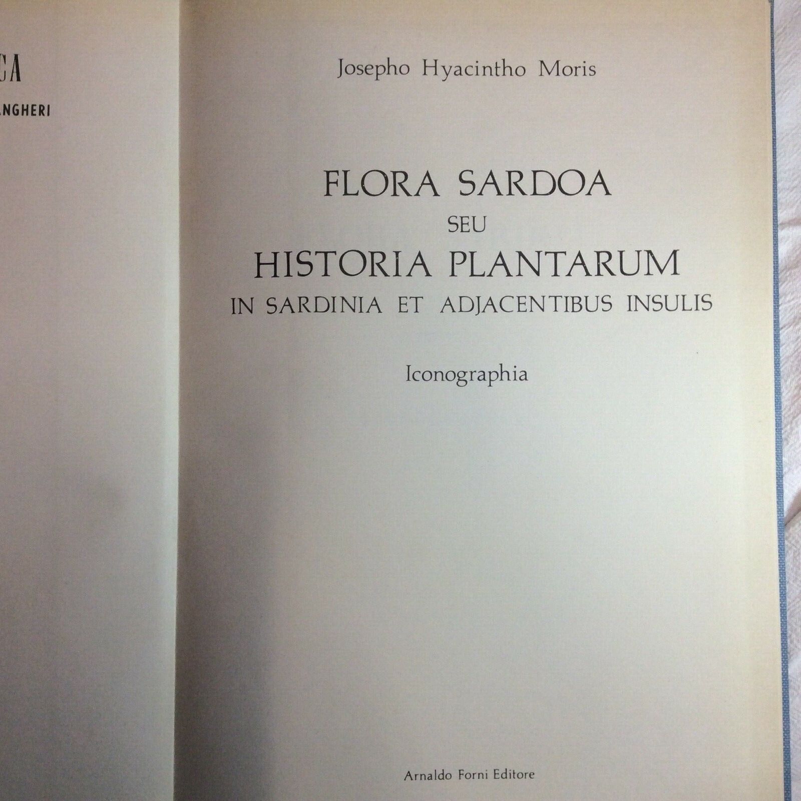 FLORA SARDOA SEU HISTORIA PLANTARUM, JOSEPHO HYACINTHO MORIS, ANASTATICA FORNI