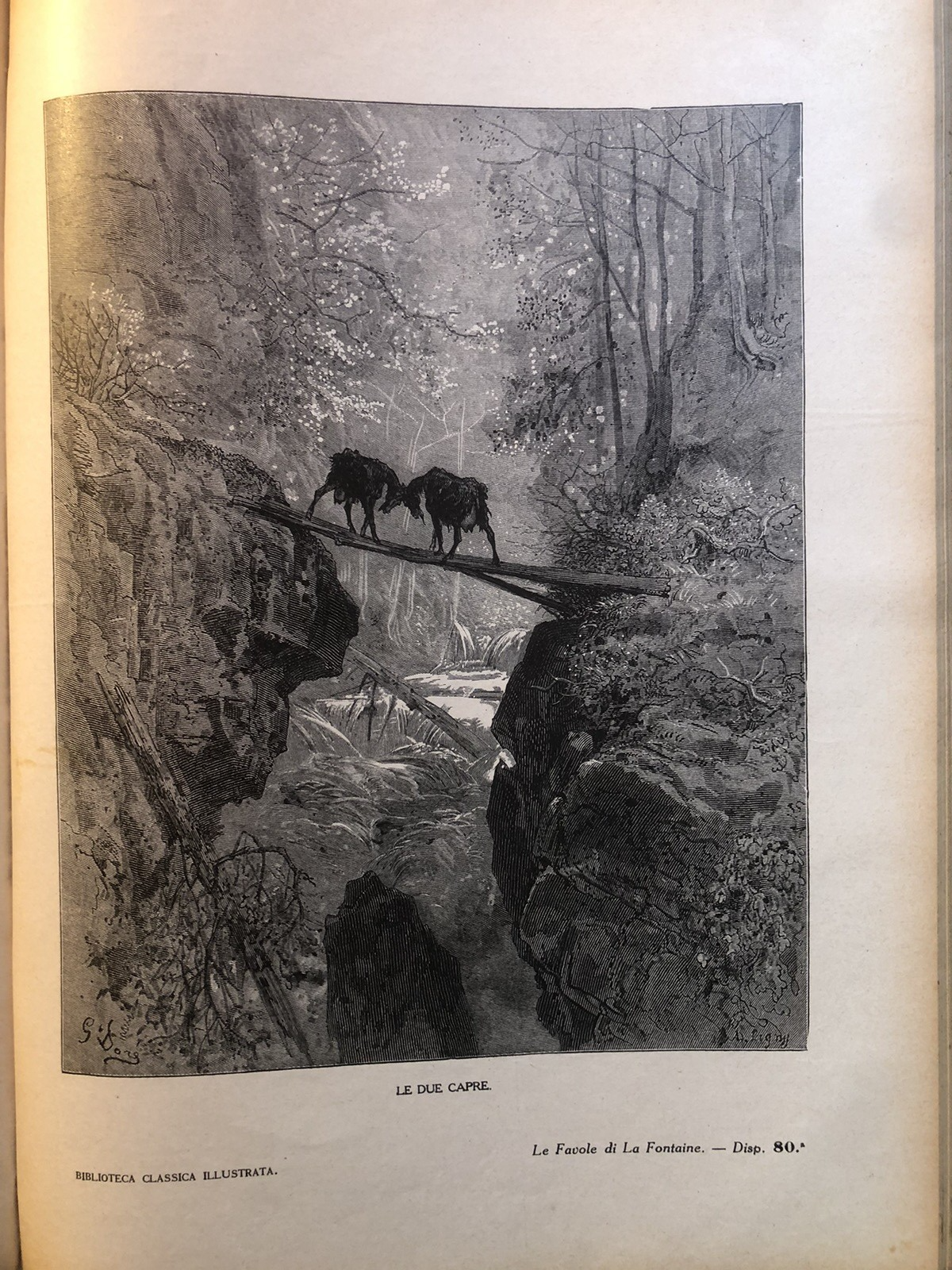 Le favole di La Fontaine - Gustavo Dorè, Emilio De Marchi.  primi del '900 s.d.