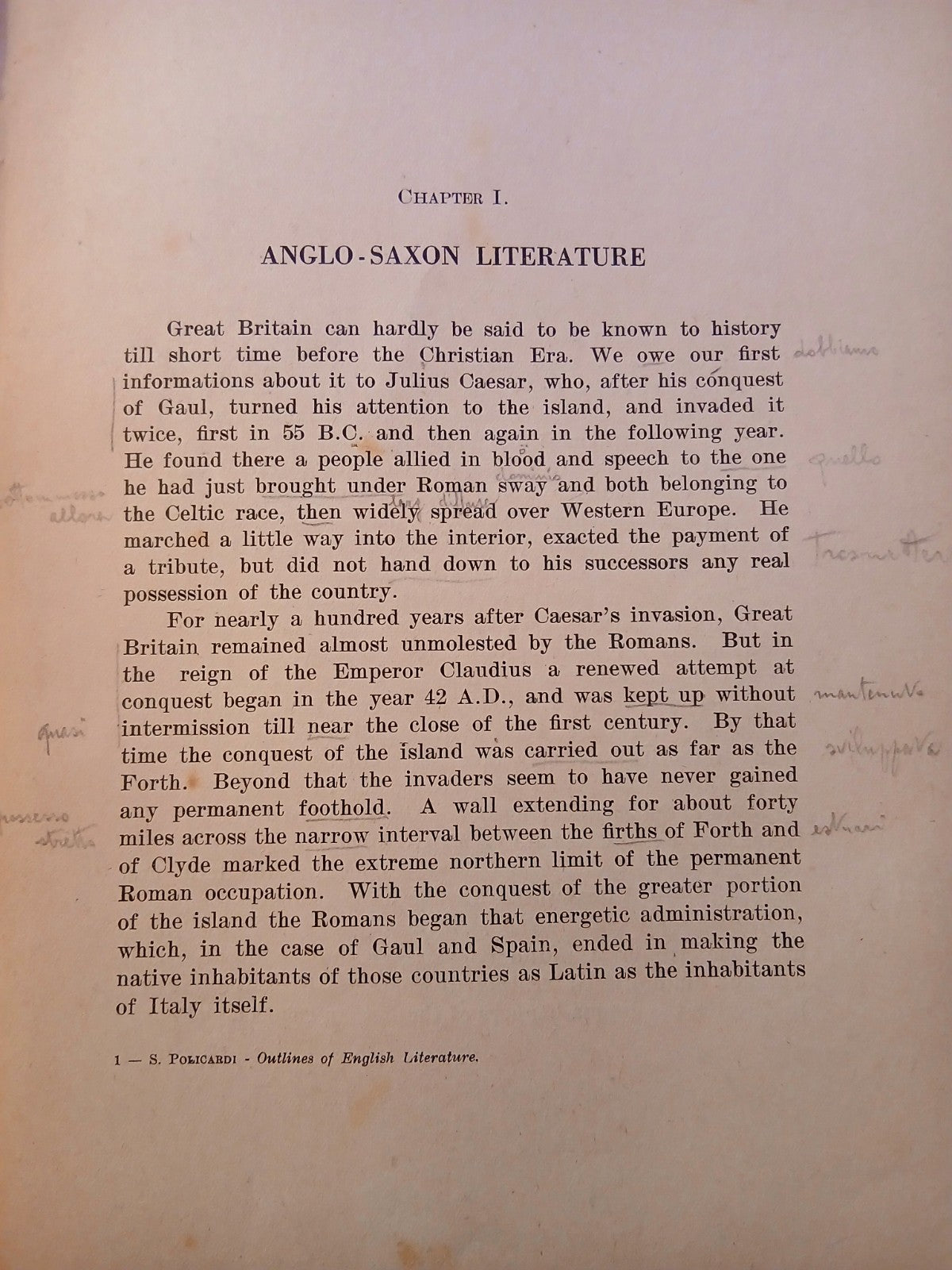 Outlines of English literature - Silvio Policardi - CEDAM 1942