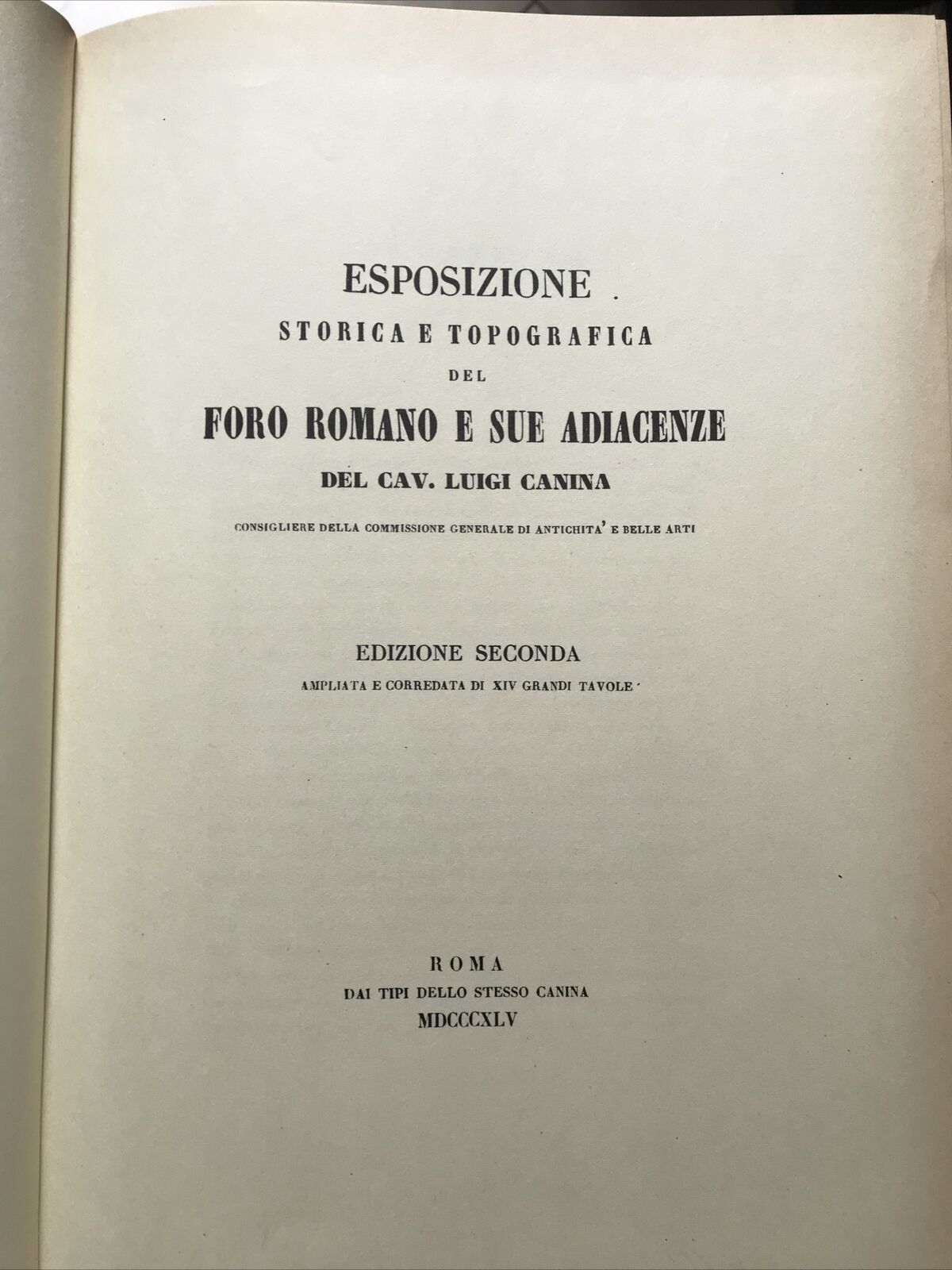 ESPOSIZIONE STORICA E TOPOGRAFICA DEL FORO ROMANO E SUE ADIACENZE A. FORNI