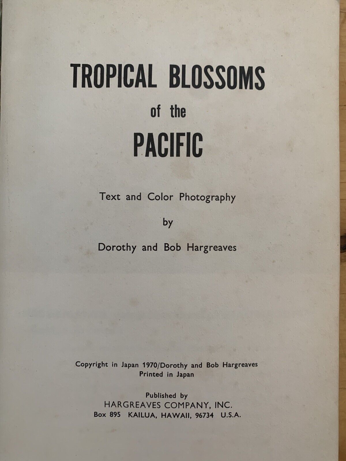 TROPICAL BLOSSOMS OF THE PACIFIC, Philippines Thailand Singapore Indonesia