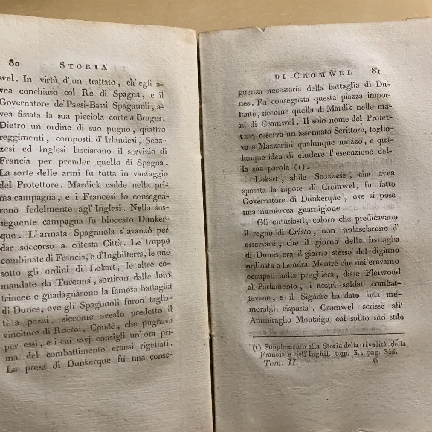 STORIA DI OLIVIERO CROMWELL. tomo 2 Jeudy Dugour, A Pekin. tradotta dal francese