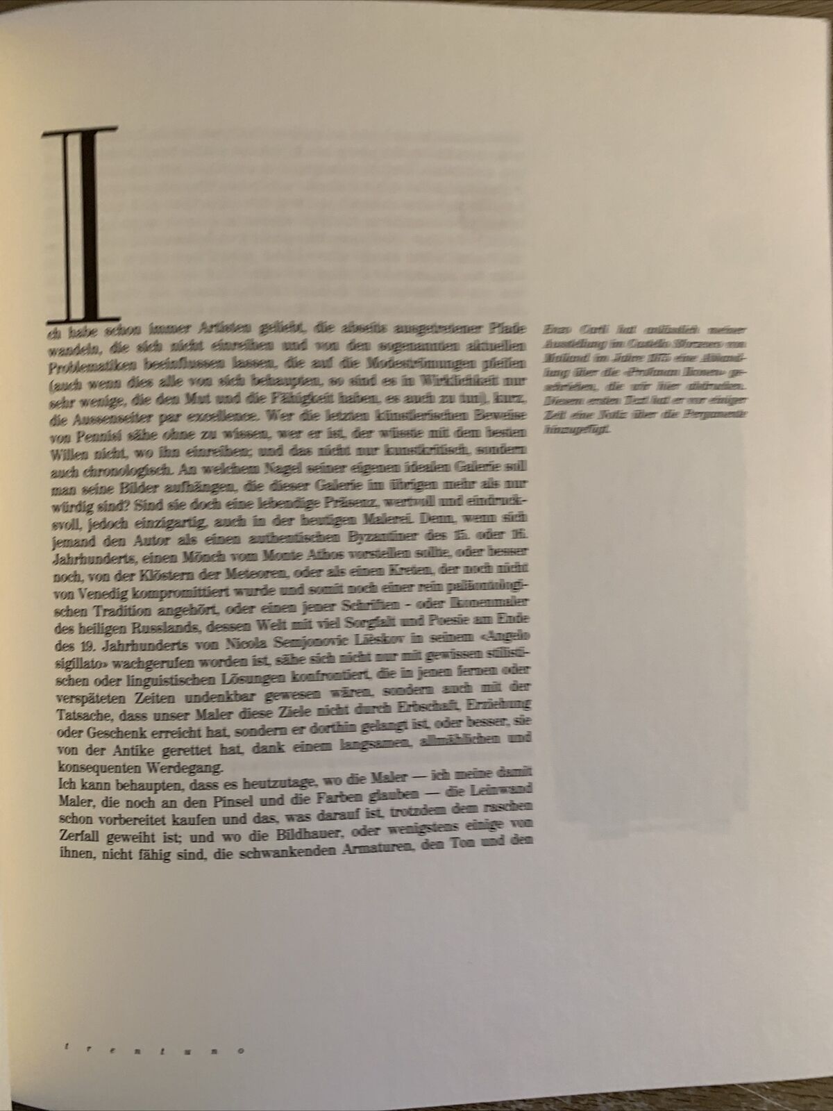 PAUL PENNISI novecento. Domitilla Alessi. Sgarbi, Enzo Carli 1989