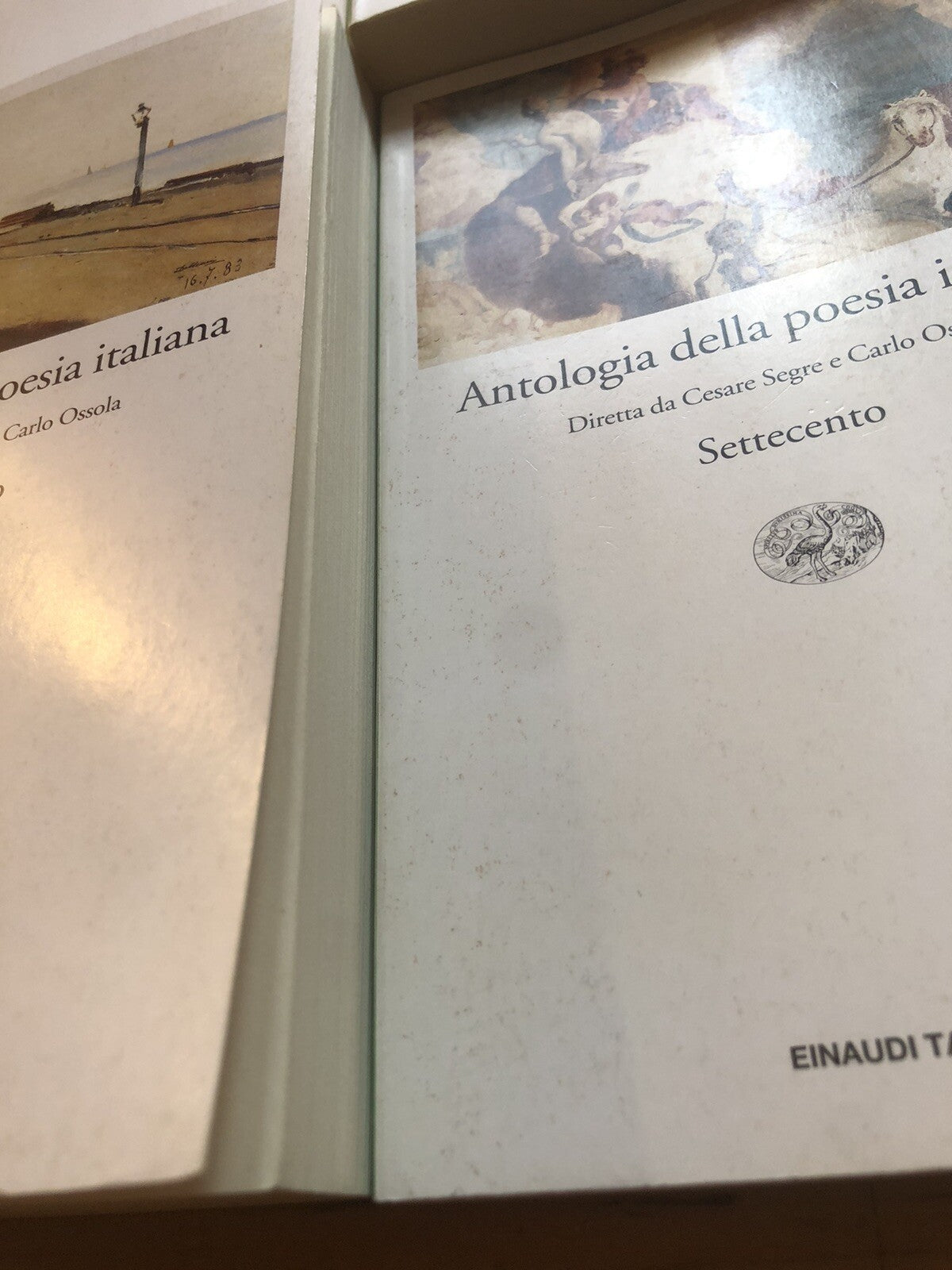 Antologia della poesia italiana Einaudi tascabili. 4 volumi Cesare Segre, Ossola