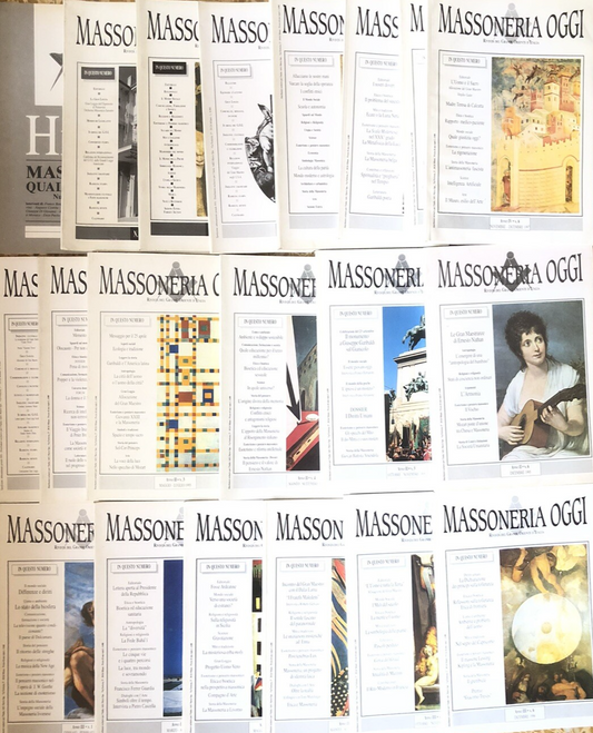 Massoneria oggi rivista del grande oriente d'Italia, 23 numeri 1993 - 1997
