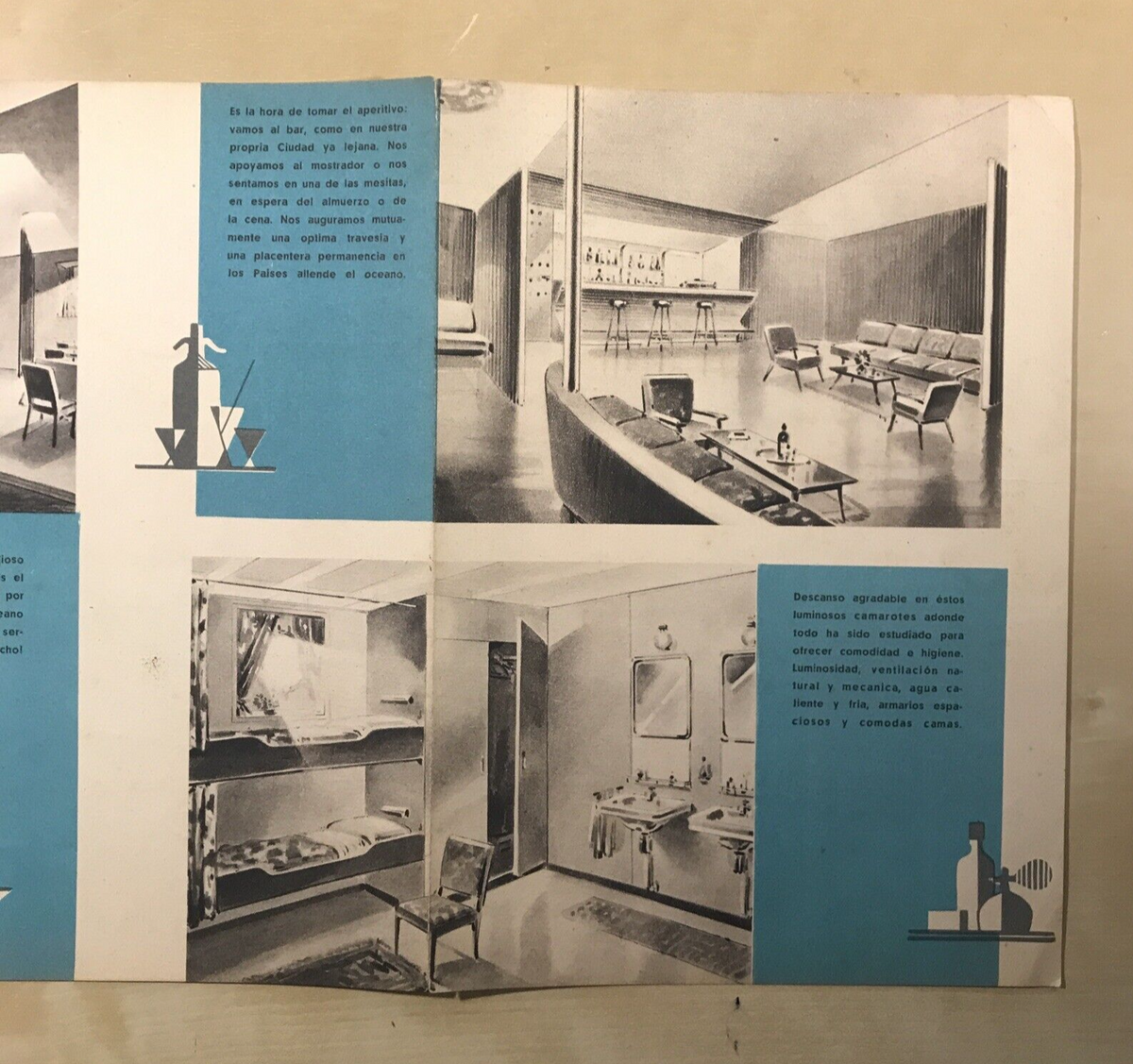 Conte Grande Società di Navigazione - Brochure Opuscolo  pubblicità Vintage